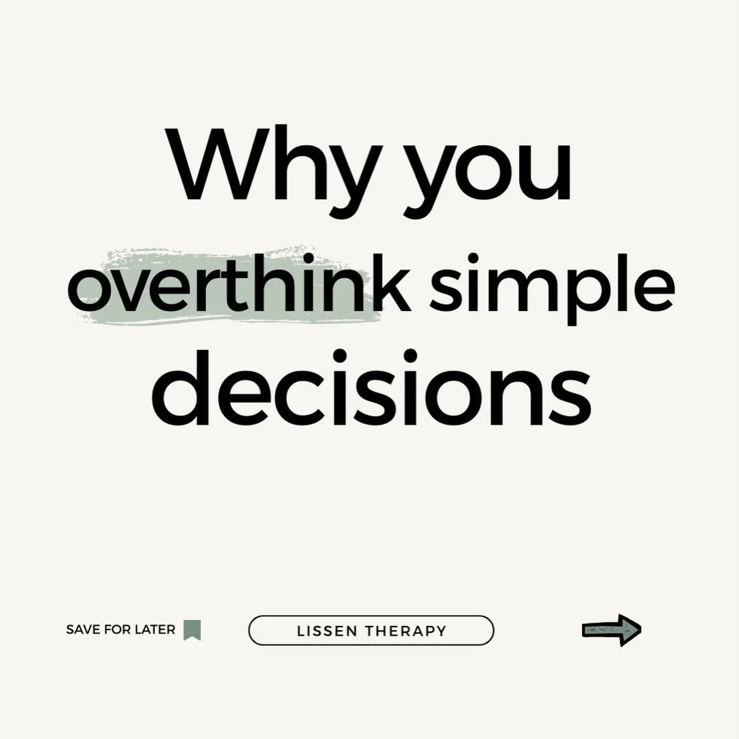 If you overthink the &ldquo;smallest&rdquo; decisions, it&rsquo;s not because you&rsquo;re incapable.

It&rsquo;s because your nervous system learned that choices once came with emotional consequences.

Overthinking is often the echo of:
&bull; being
