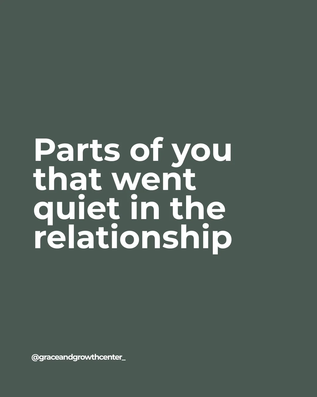Some parts of you didn&rsquo;t disappear. They learned when to be quiet.

The part that stopped speaking up.
The part that softened your needs.
The part that chose peace over being fully seen.

Isn&rsquo;t it time to find &ldquo;her&rdquo; again?

If
