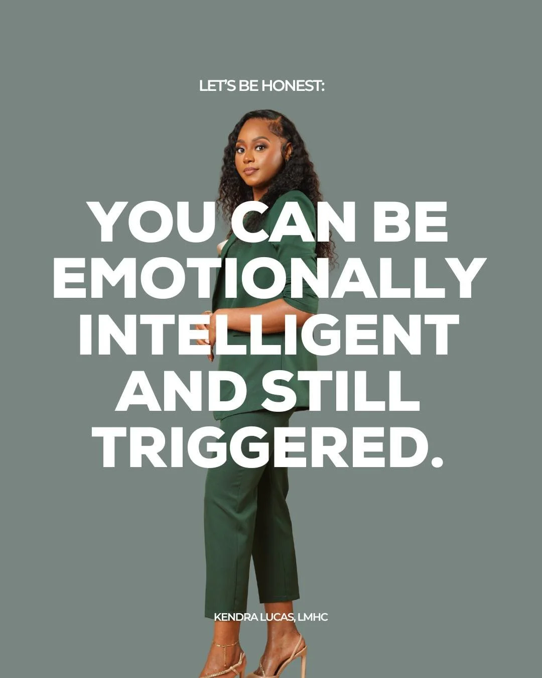 Awareness doesn&rsquo;t equal immunity. Being triggered is human, not failure.
Emotional intelligence lets you notice triggers, but it doesn&rsquo;t stop them. Healing happens when you regulate, not when you analyze.

Follow @kendralucaslmhc for ther