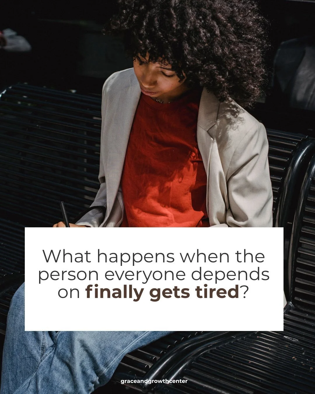 Being dependable is a beautiful quality, but you shouldn&rsquo;t have to become indispensable to feel secure in your relationships; notice what happens when you give others room to show up. 

#graceandgrowthcenter #overfunctioning #burnout #healthyre