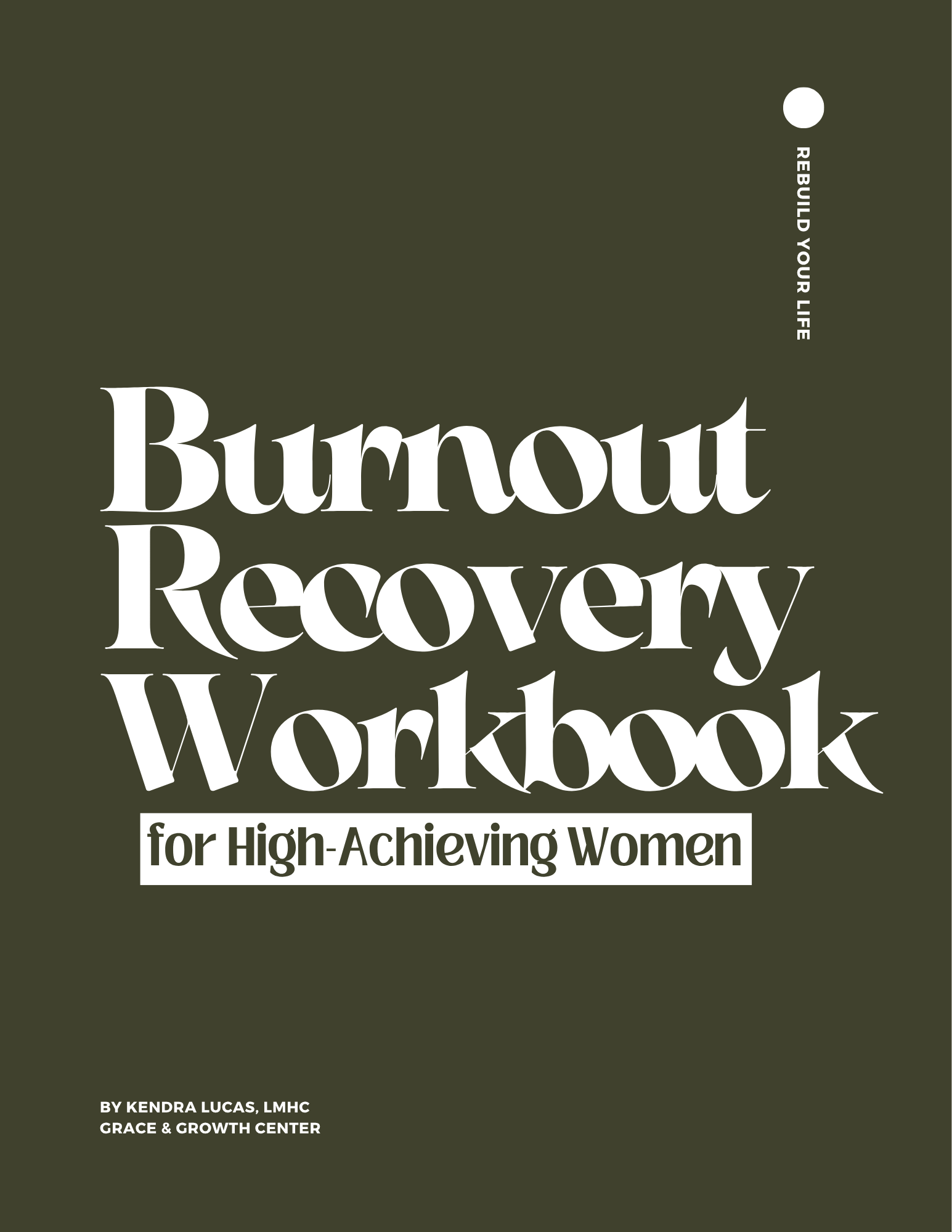 The Burnout Recovery Workbook for high achieving women. mockup