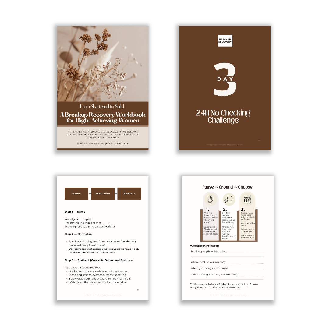 breakup recovery workbook for women. mockup image