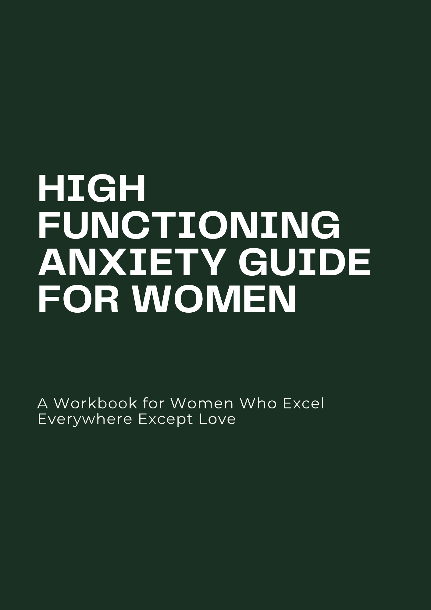 High Functioning Anxiety Guide for Women mockup