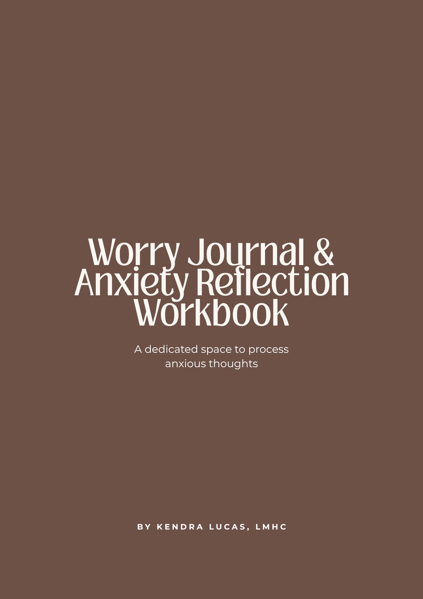 worry journal mockup