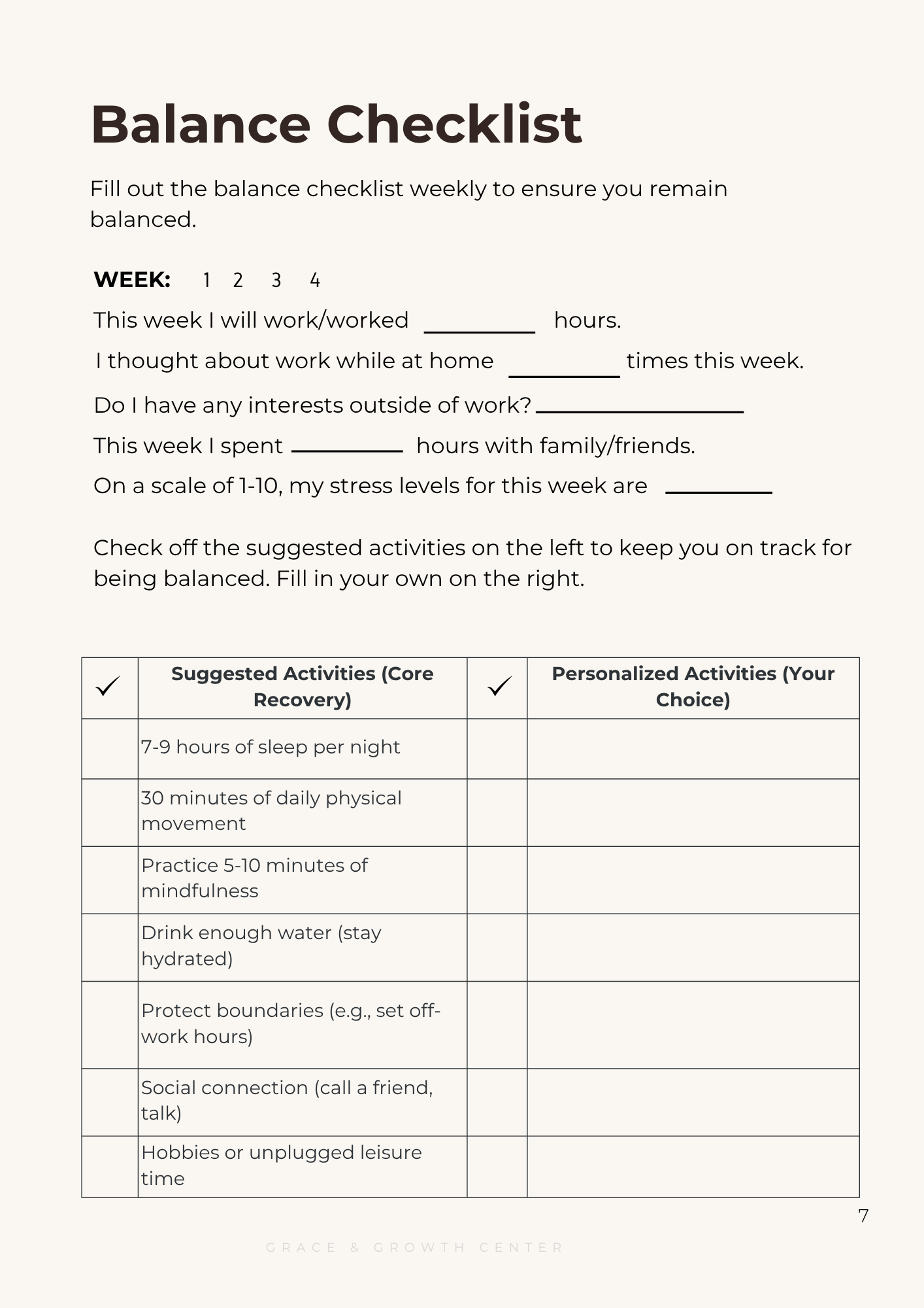 burnout recovery workbook for women. mockup image