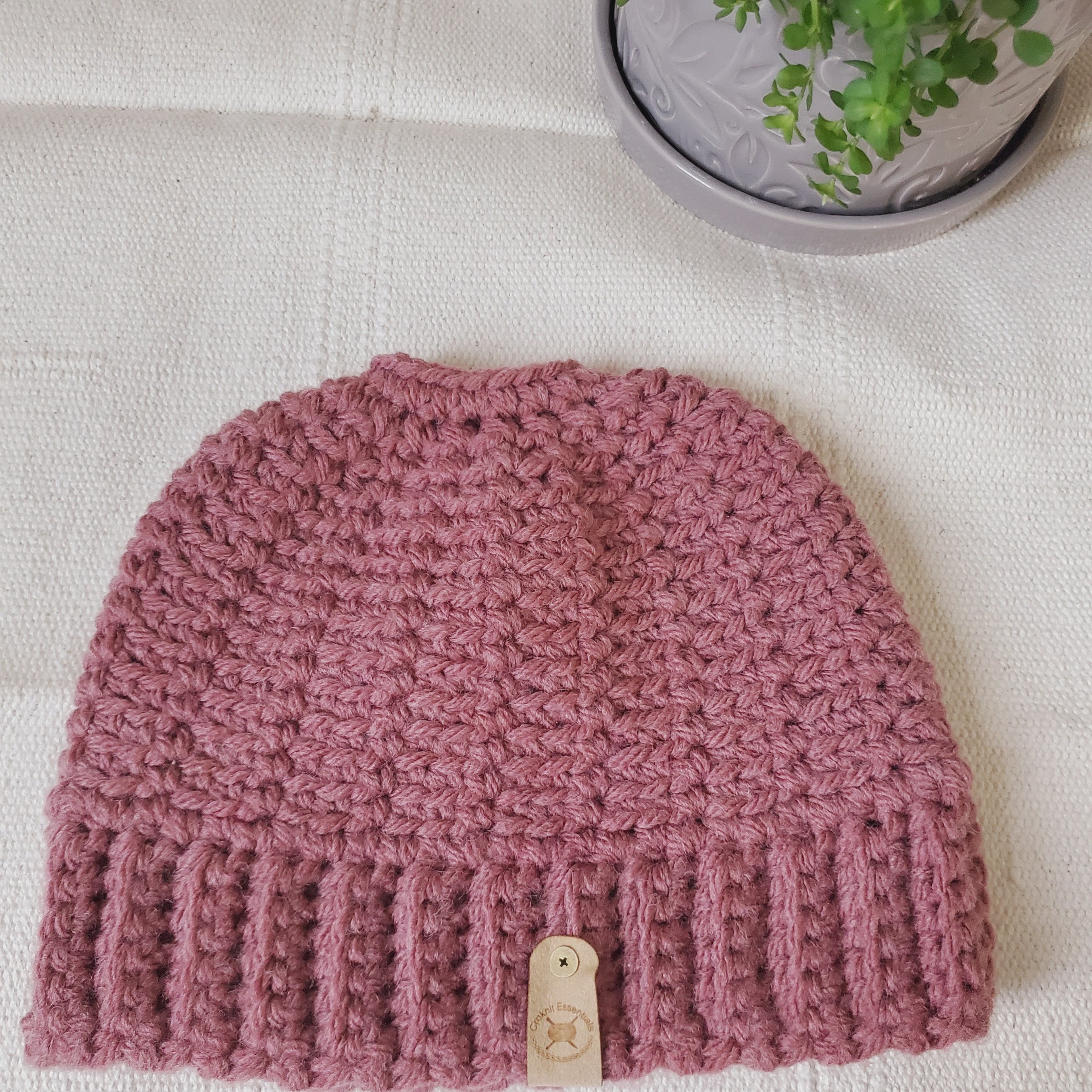 Kids Messy Bun Beanies | Messy Bun Hat | Ponytail Hat | Croknit Essentials
