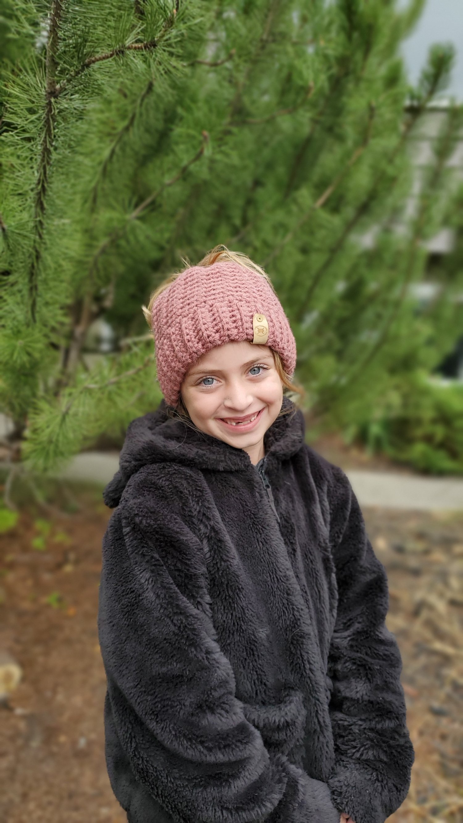 Kids Messy Bun Beanies | Messy Bun Hat | Ponytail Hat | Croknit Essentials