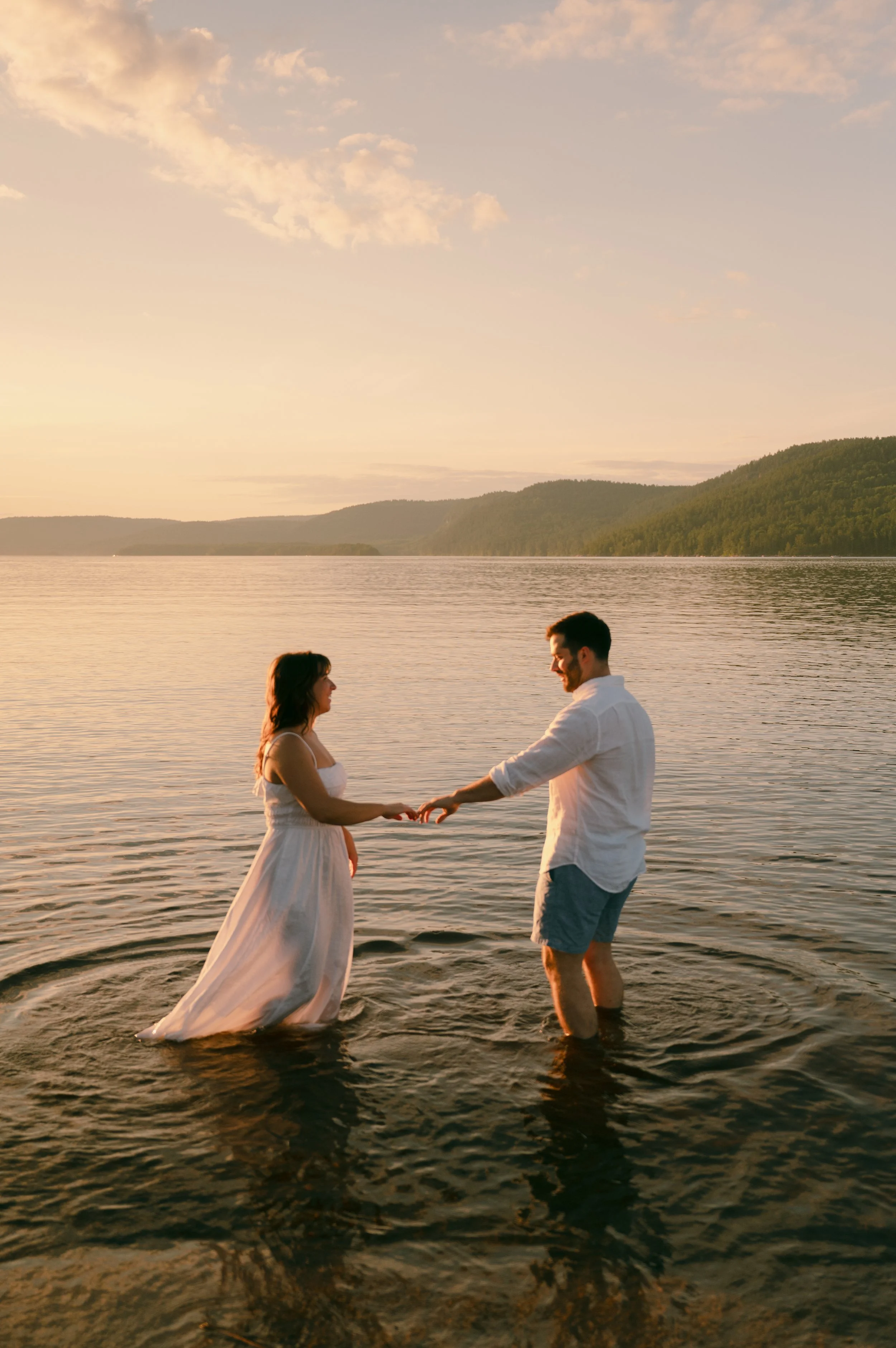 Romantic Sunset Engagement Session, Deep River