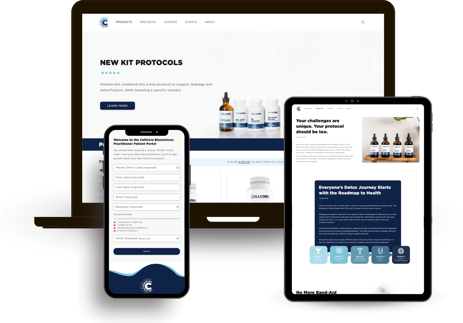 Agape Integrative Medicine CellCore Registration Mockup