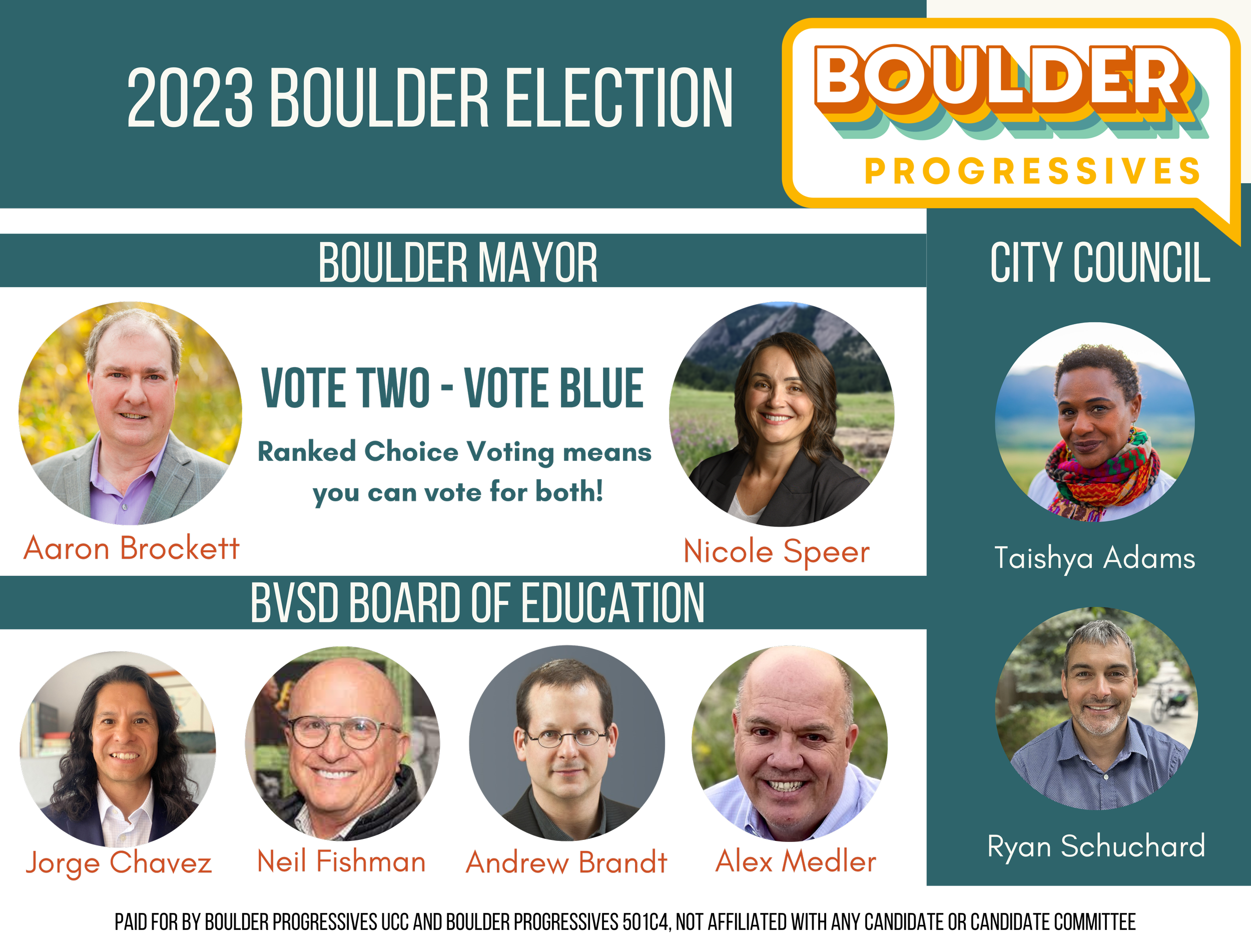 Boulder Progressives Announces 2023 Candidate Endorsements