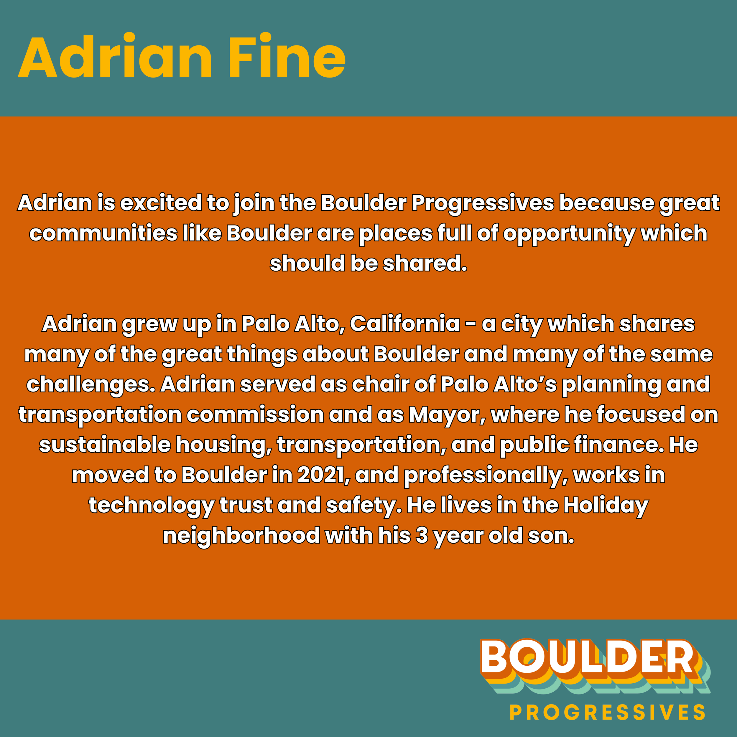 Adrian Fine Boulder Progressives Board