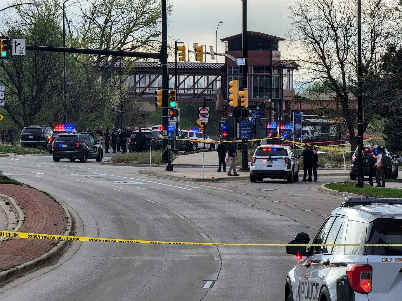 Boulder Police responding to an incident