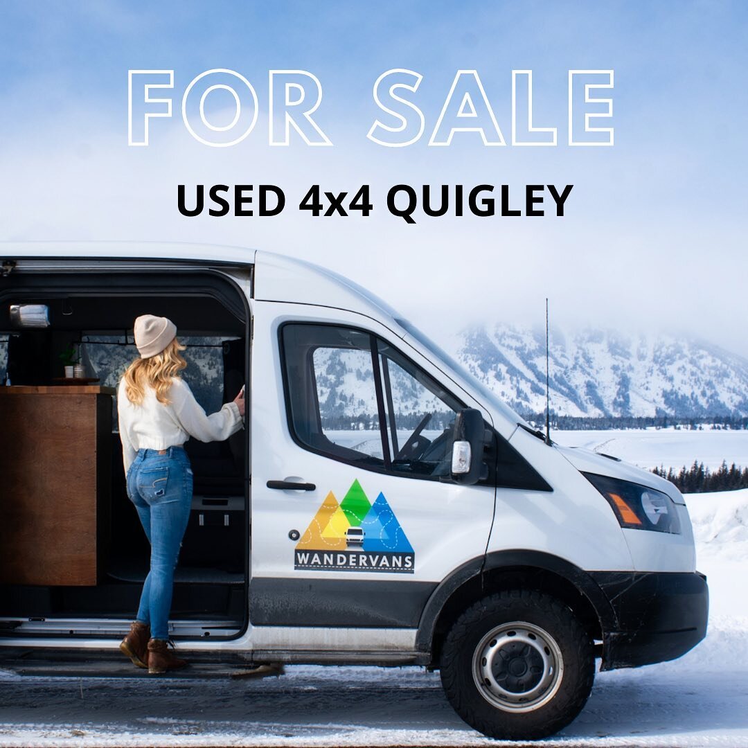 📣 WANDERVAN FOR SALE! We are selling a used 2019 4x4 Quigley in great condition.

This van won&rsquo;t last long! Check the link in our bio or DM us for more information.