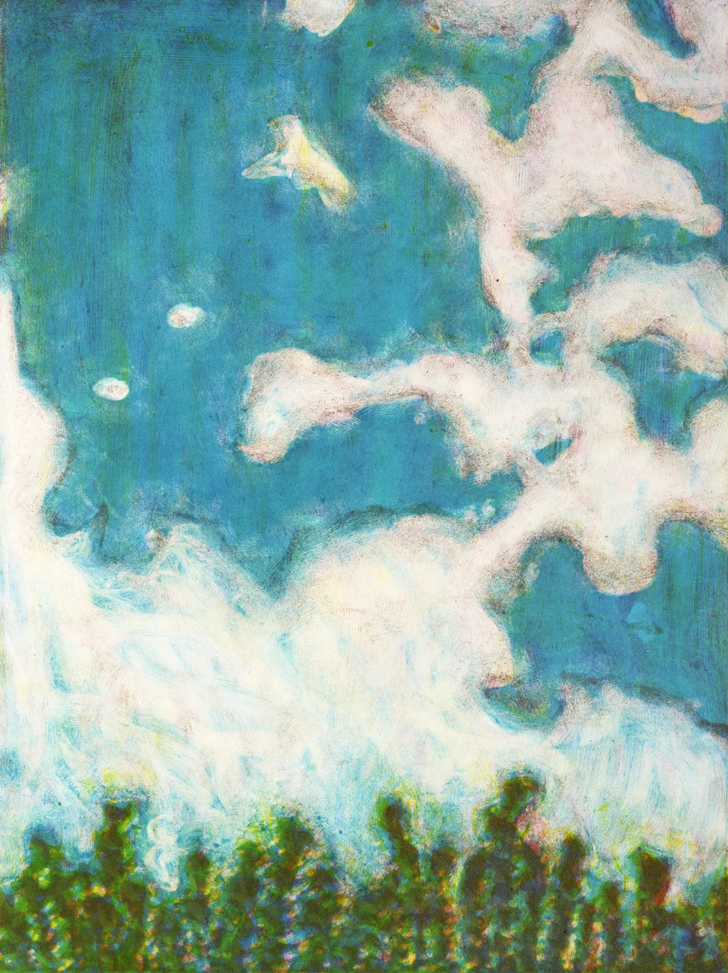 Looking Up 3 , CMYK monotype