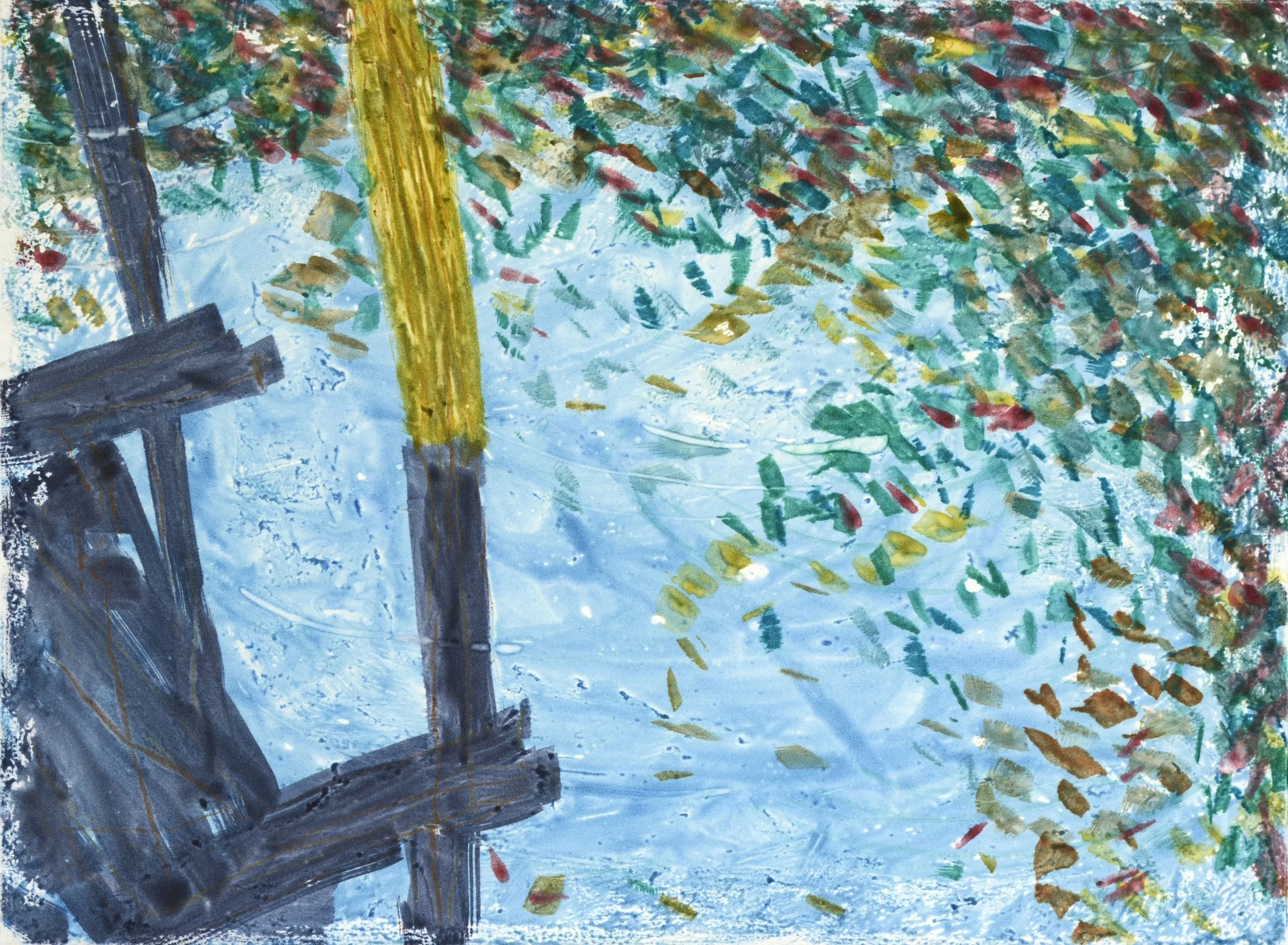 Light and Breezy , watercolor monotype