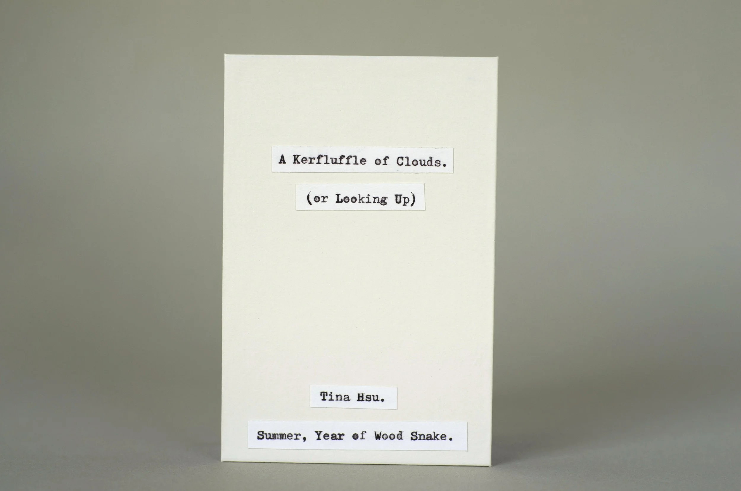 A Kerfluffle of Clouds (or Looking Up) , handmade photo book - cover