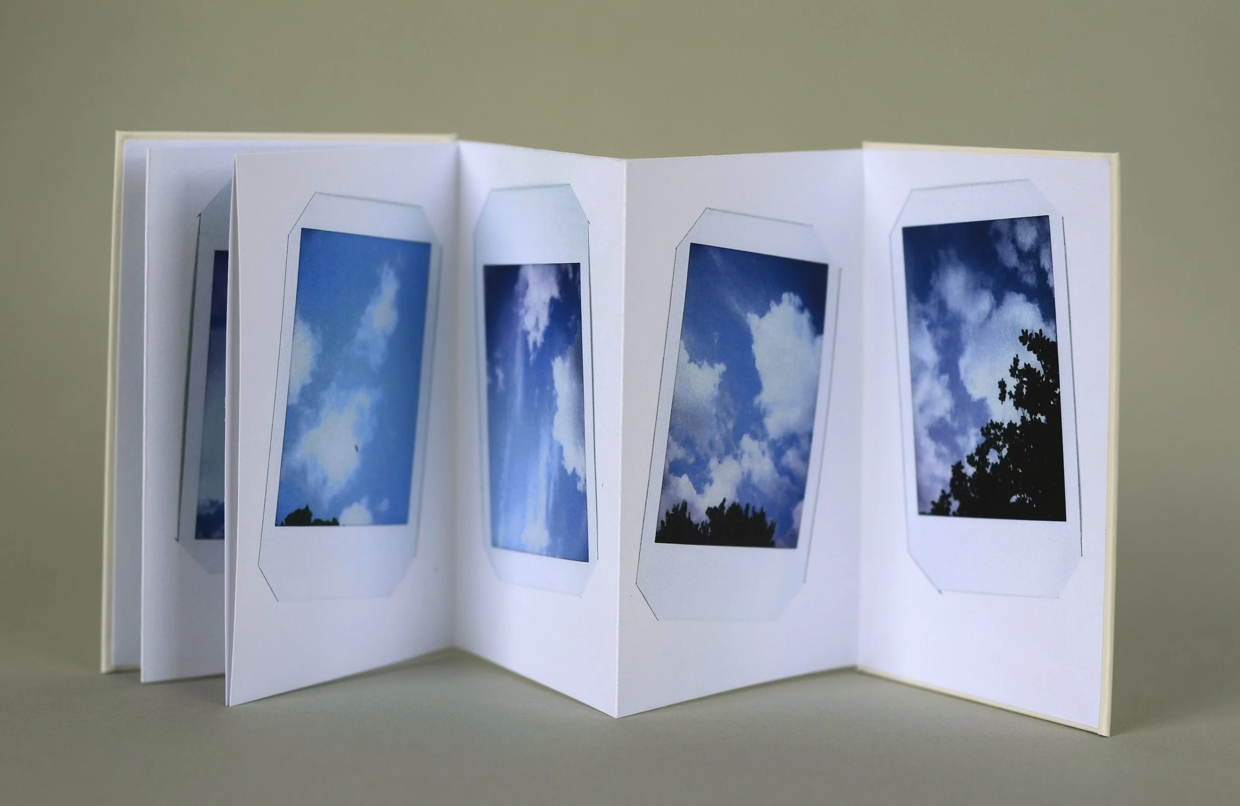 A Kerfluffle of Clouds (or Looking Up) , handmade photo book - flip through page view