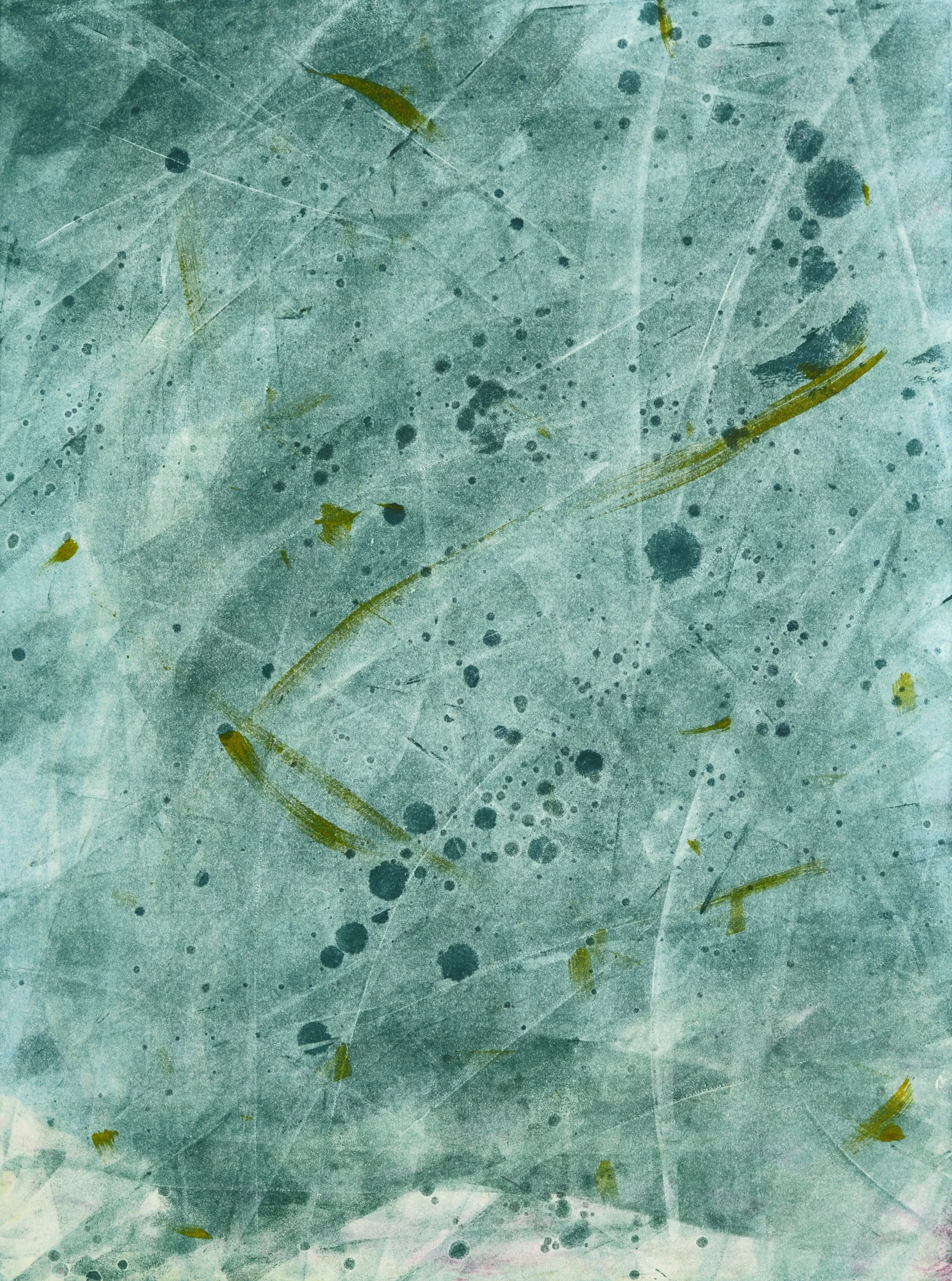 Study in Teal , additive monotype