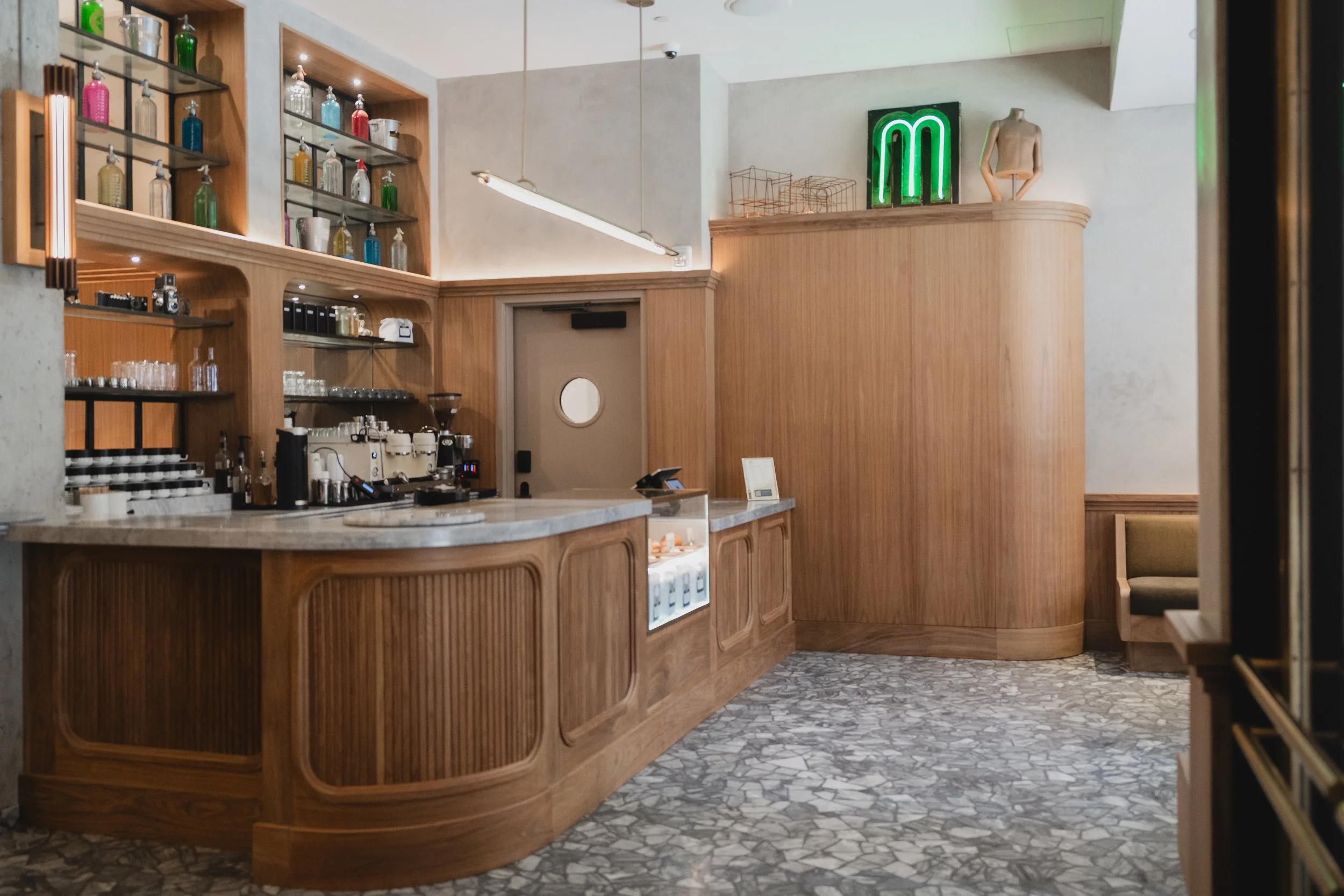 Hole in the wall cafe and espresso machine in the lower east side