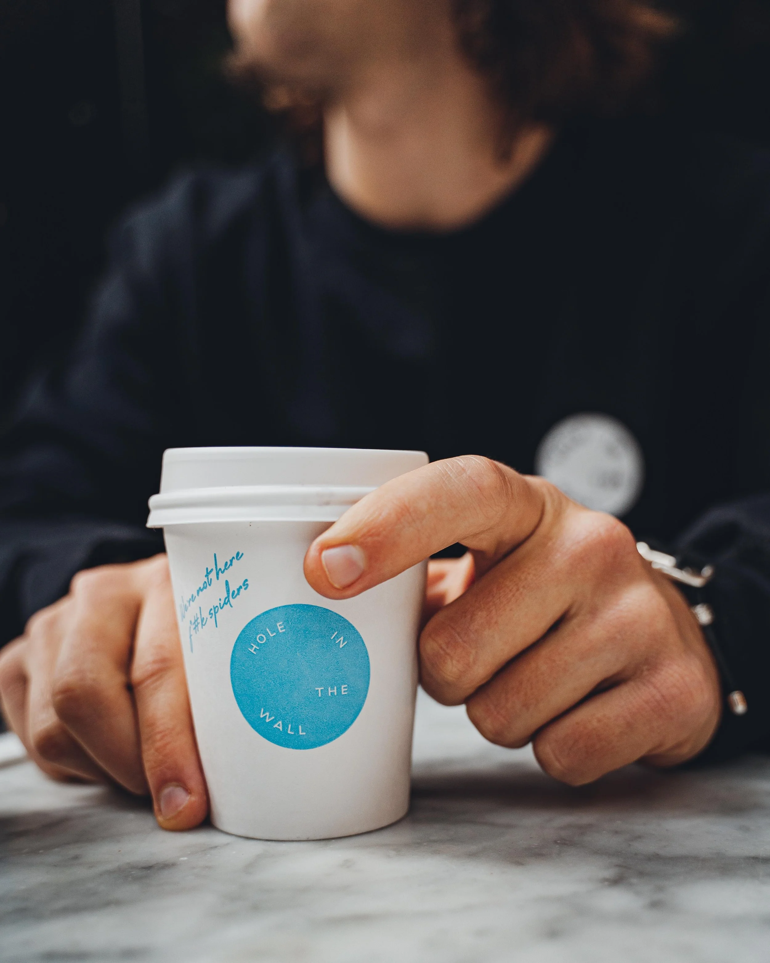 flat white at hole in the wall lower east side