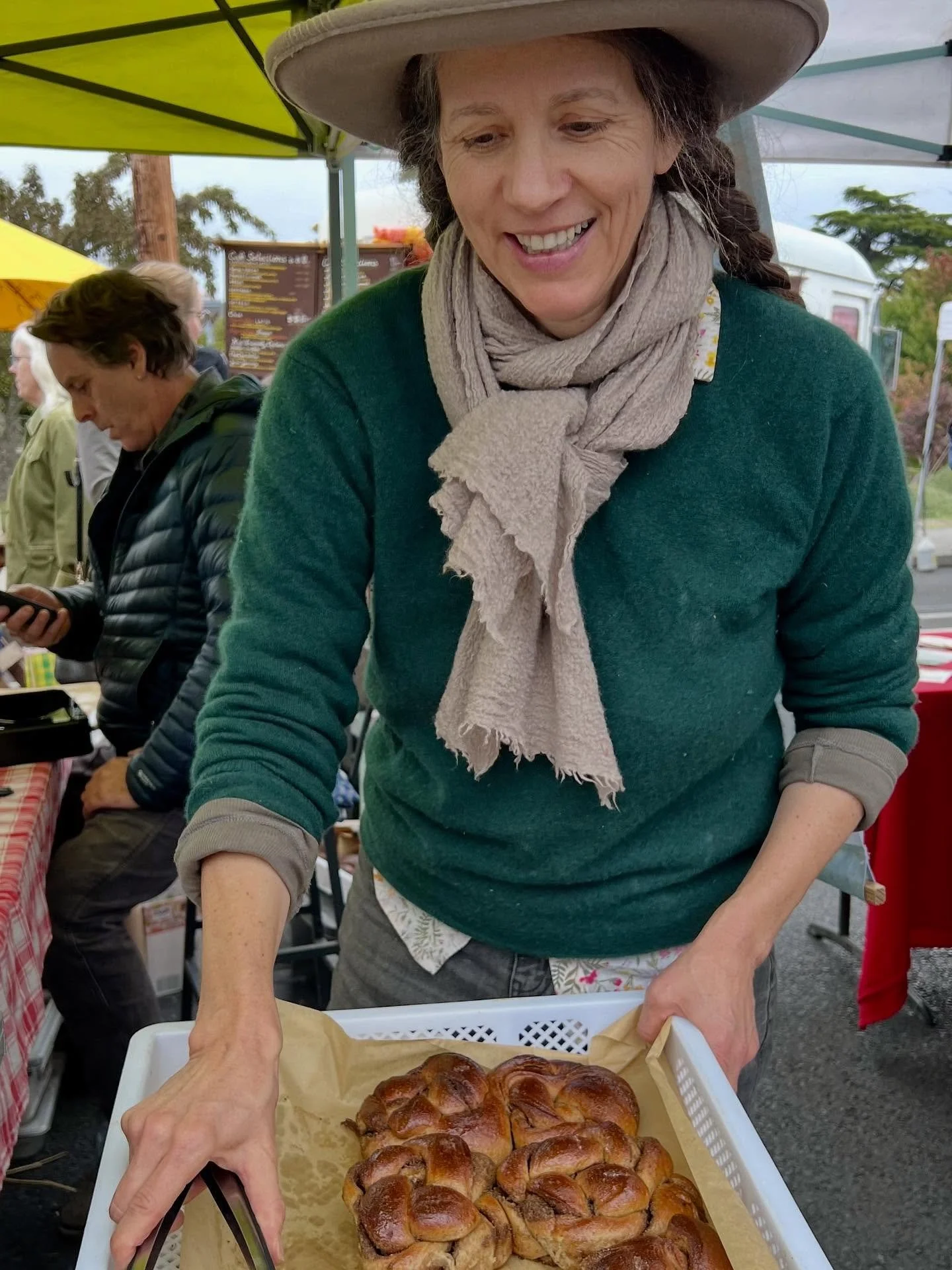I guess it&rsquo;s kind of hard to say cardamom BUN so all day long people were saying cardamom BUM&hellip; something silly to smile about in a serious world.

With thanks to Bob G for the candid photo.