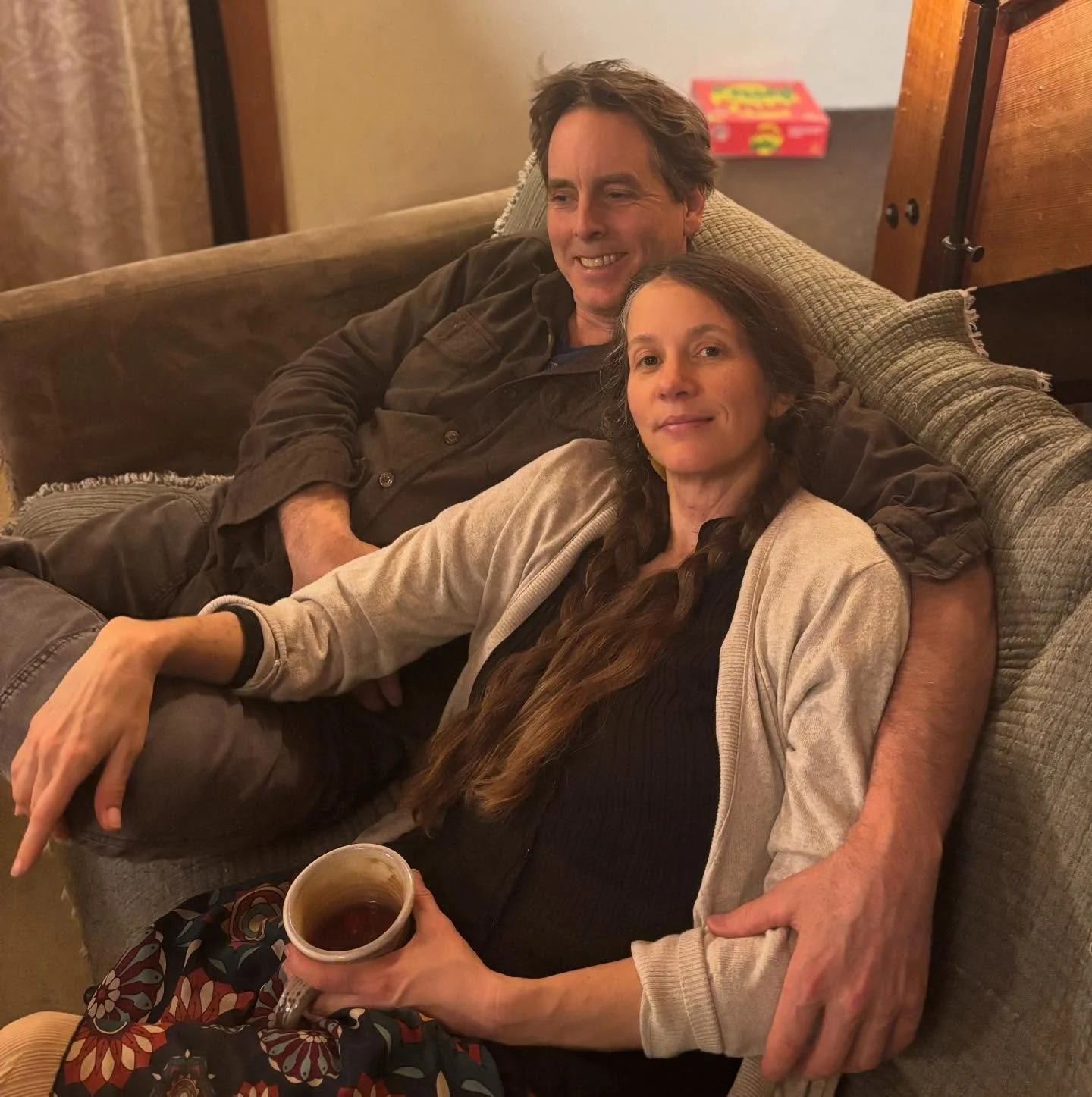 One of our winter season indulgences this year is to finish the evening watching the &ldquo;portrait artist of the year&rdquo; show and dream of becoming painters someday&hellip;Someone snapped this portrait of us yesterday and I was thinking it woul