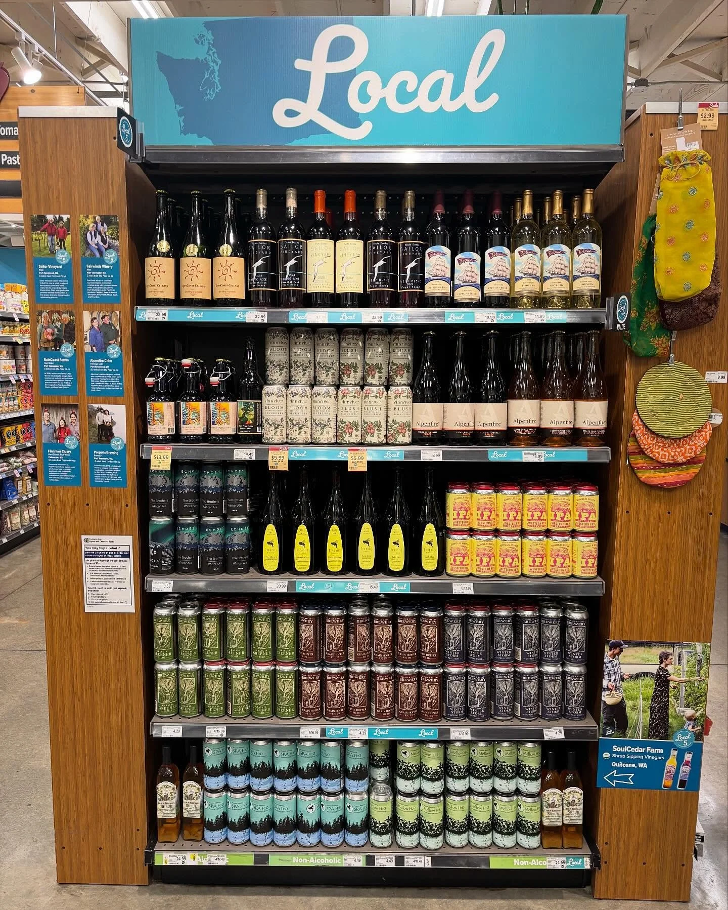 Thanks to @ptfoodcoop for featuring local beverages so beautifully on this end cap!