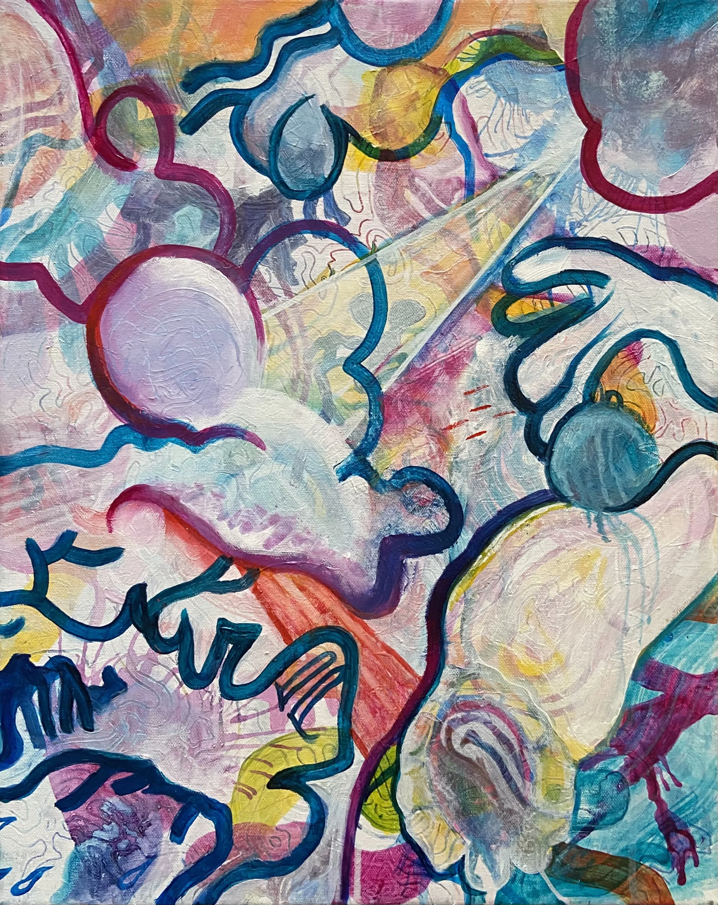 "Chomp Structure" 16" x 20" 2021 
For Sale: $200