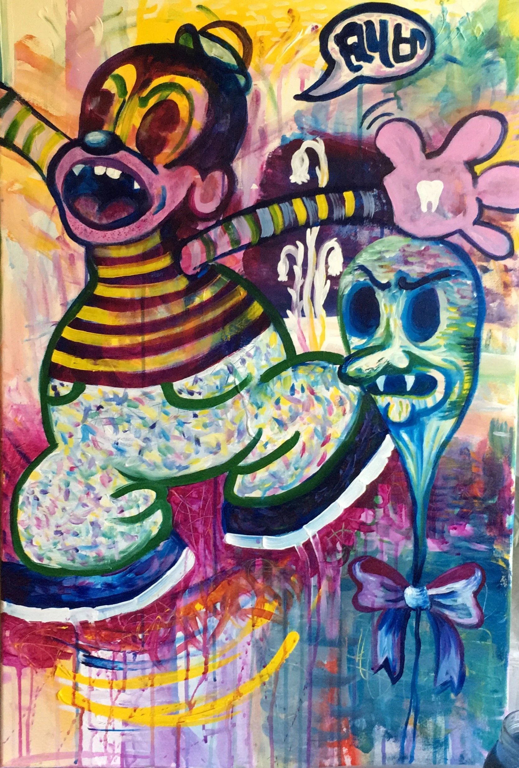 "Fear of Nonbeing" 30" x 40" 2018 For Sale: $400 (print available)