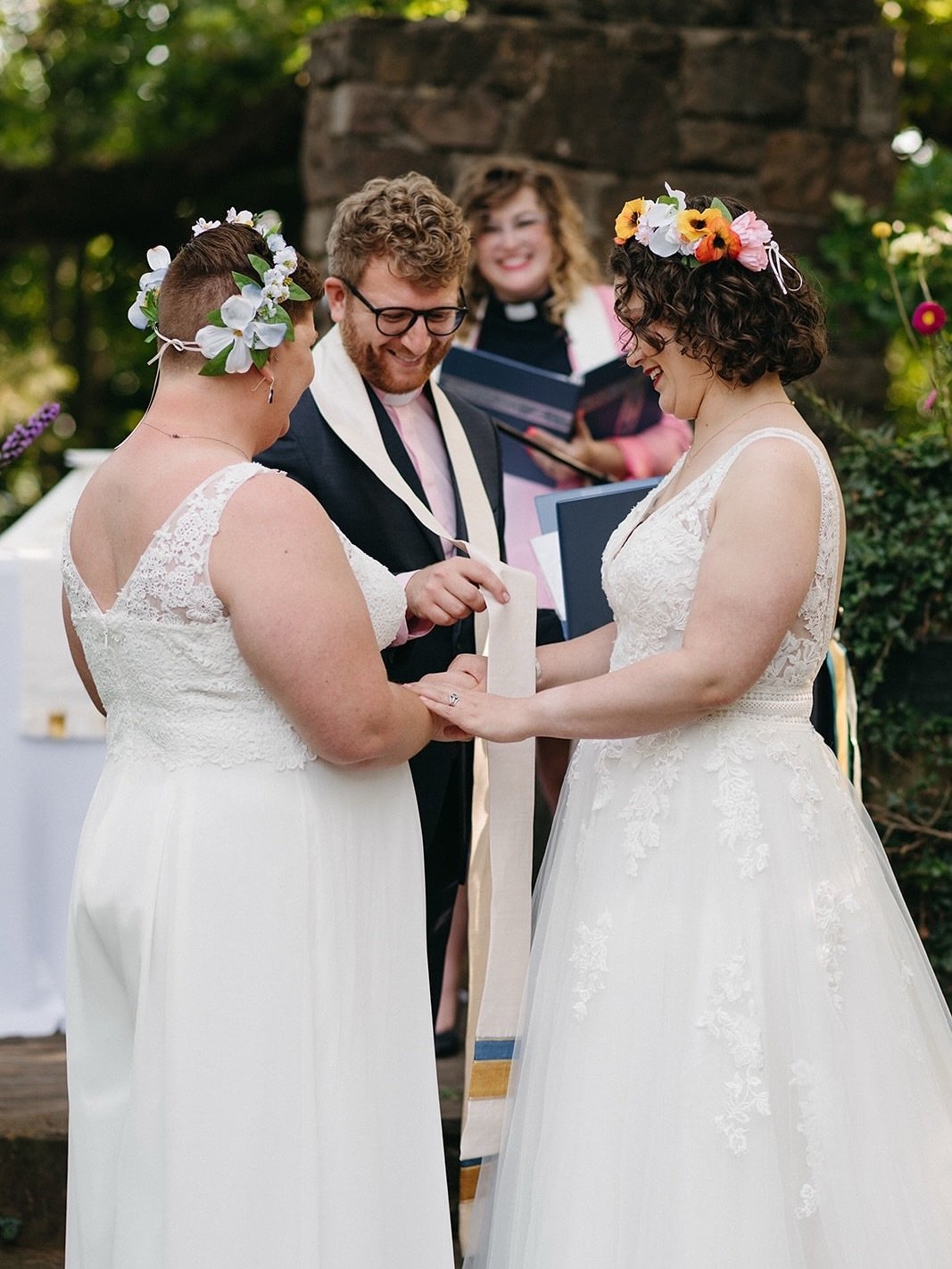 Happy 3rd Anniversary to Adelyn and Angela!

Photographer: @freckledfoxphotography 
Venue: @mountsequoyah 
Design &amp; Coordination: @stardustweddingsnwa 
Videography: @paperketchup 
Officiants: @rev.lizzie &amp; Fr. Jonathan McManus-Dail
Catering: 