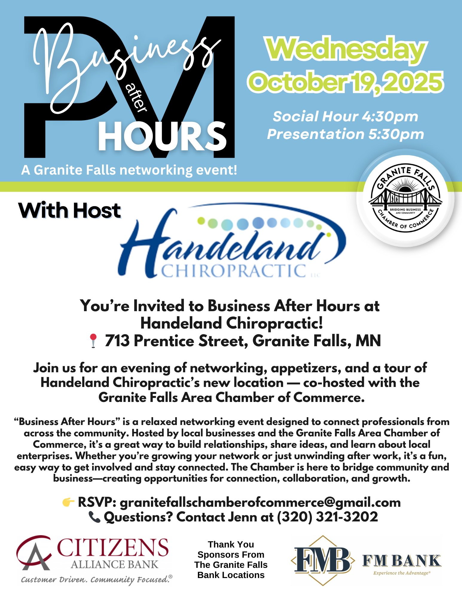 Granite Falls Chamber of Commerce Business After Hours Nov 2025