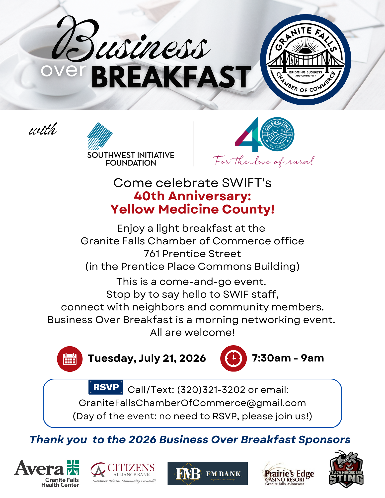 Granite Falls Business Over Breakfast July 2026