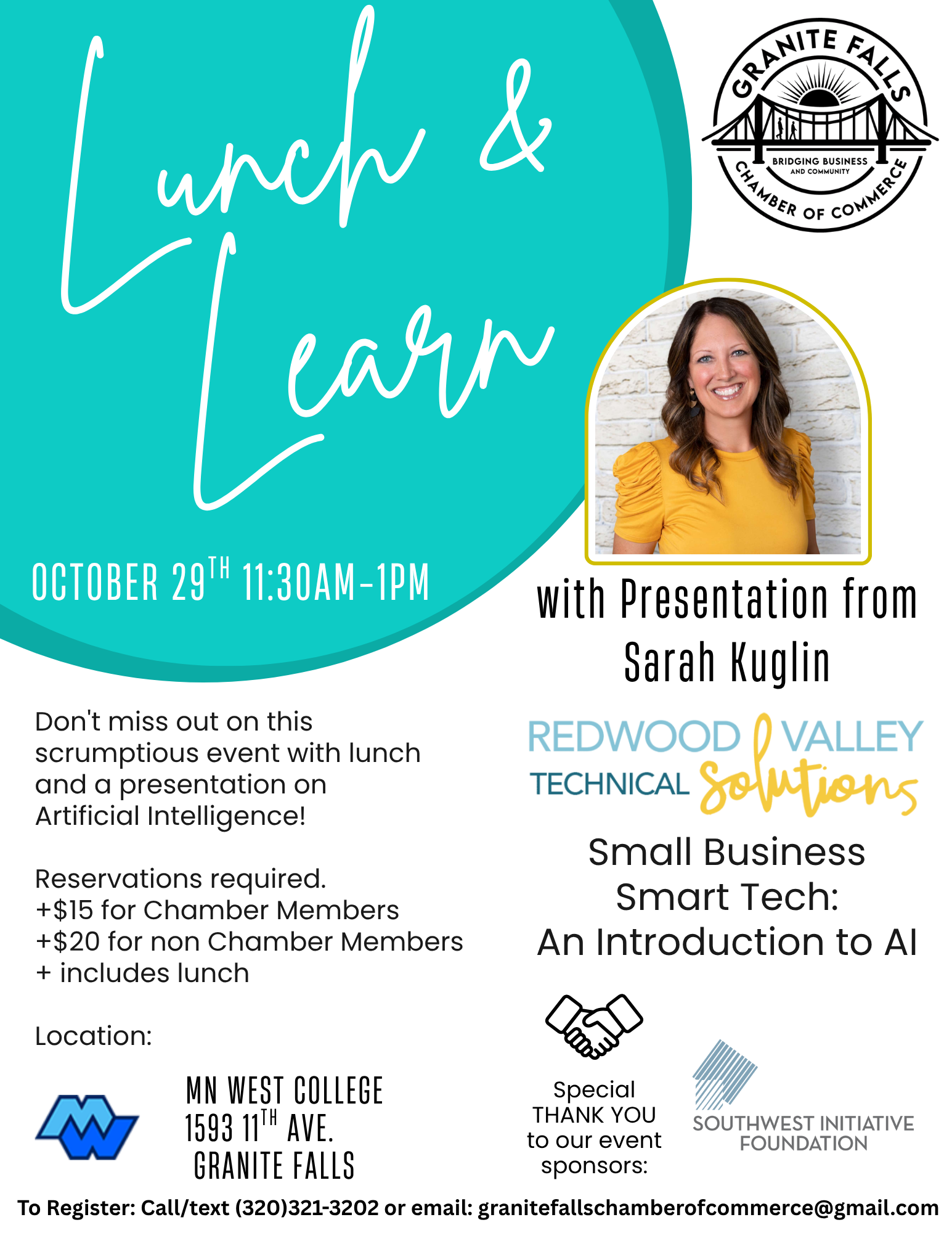 Granite Falls Chamber of Commerce Lunch and Learn Oct 2025