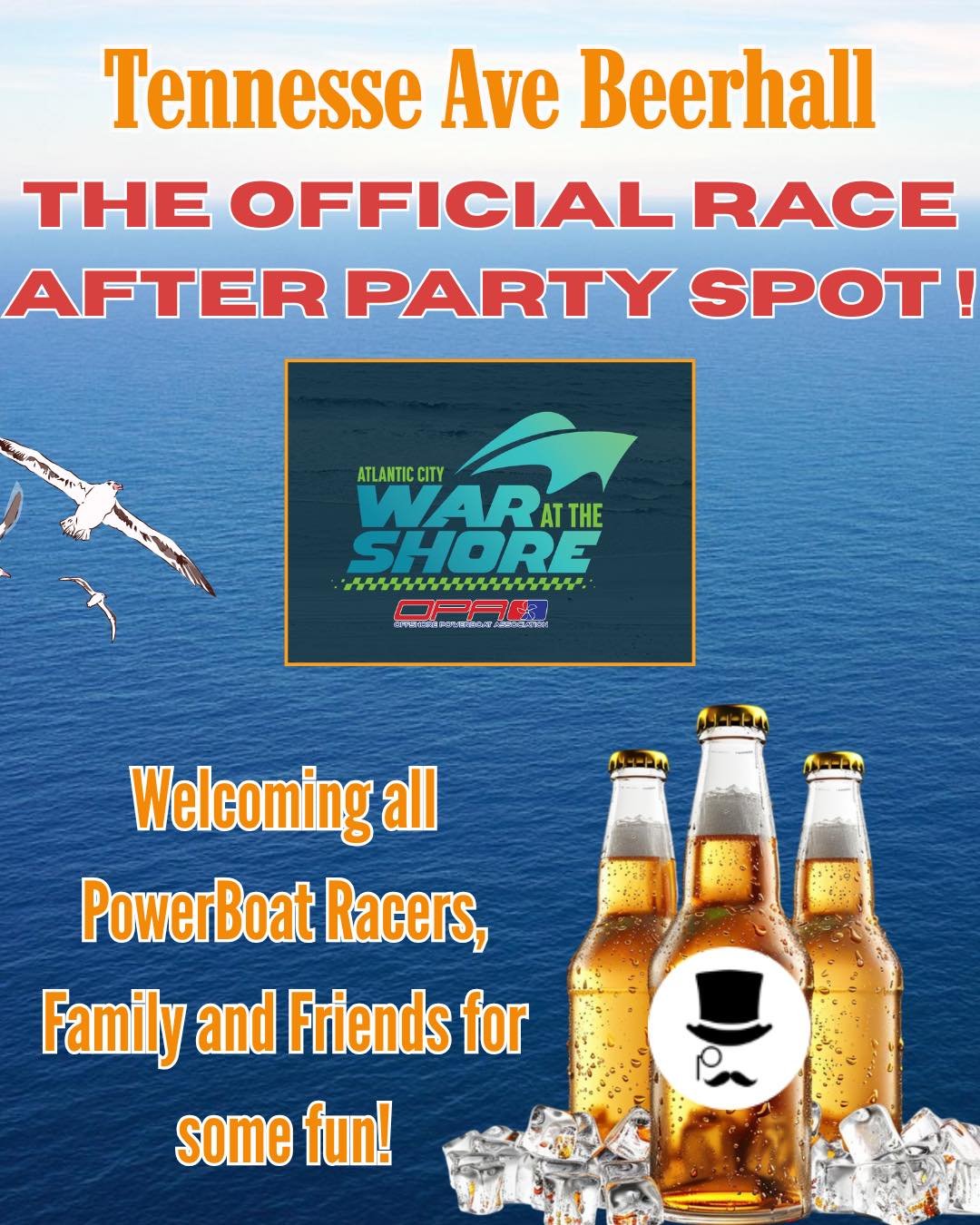 This Saturday Night! Come join us at The Beer Hall as we are the &ldquo;official&rdquo; race after party! 
Live Music 7p-10p
Food Specials 
Drink specials