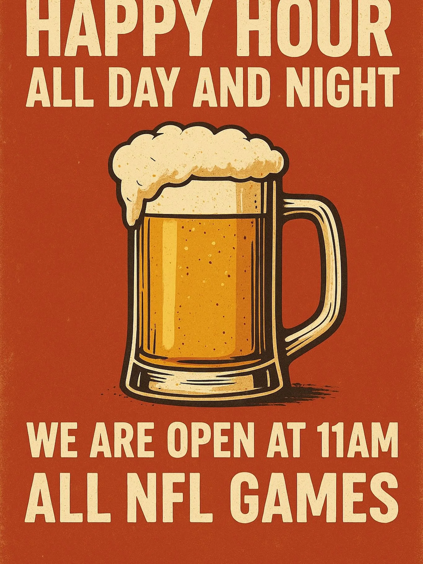 What rain and wind???? We are open at 11am all day and night Haply Hour!!