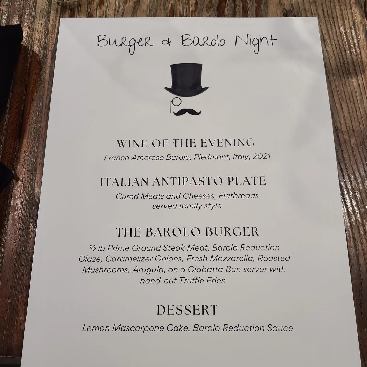 WOW! JUST WOW! Another amazing Tennessee Avenue Beer Hall "Culinary Series" Dinner! This month it was Burger and Barolo Night! Blessed to have yet ANOTHER SELL OUT! If you missed it, follow us on all social media outlets for our November Di