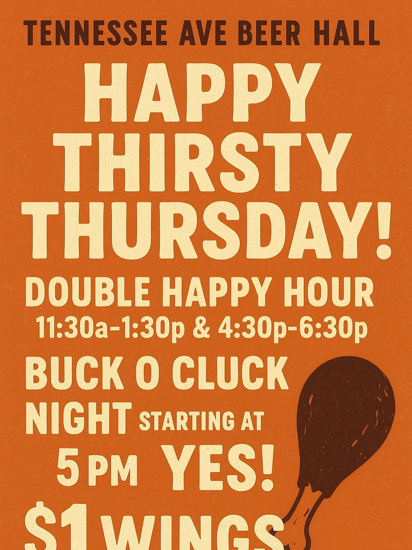Happy Thirsty Thursday Tennessee Avenue Beer Hall PEEPS! Let's Rise & Grind together! 
#happyhour #WingsAndBeer #foodlover #bestbarintown #livemusic #greatfoodanddrinks #DeliciousEats #atlanticcitynj♠️💦🀄️👑