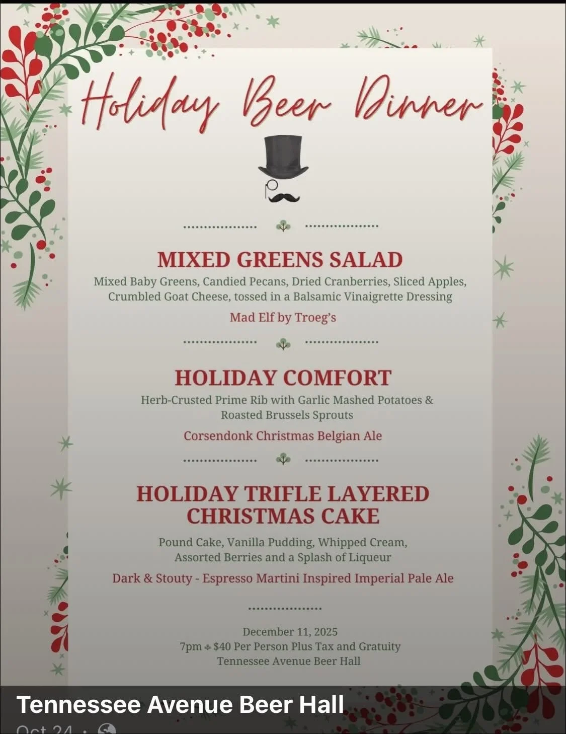 Did you get your tickets yet??? The $40 is worth just the Prime Rib!! 3 course Prime dinner, 3 amazing beers for only $40 BUCKS!!!

@highlightBella CenzoFollow South JerseyBar32 ChocolateNu YawkPR Council - Greater Atlantic CityEpicurean Society of S