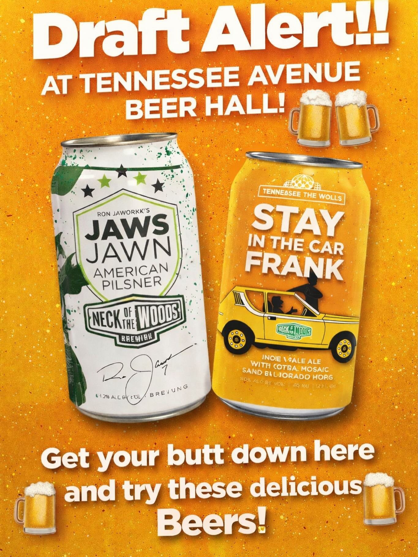 Tap Alert ‼️ Beer peeps rejoice! 2 Brand new brews 🍻 just landed from Neck of the Woods Brewing Company - get your behinds here pronto and taste the magic! OMG Delicious!