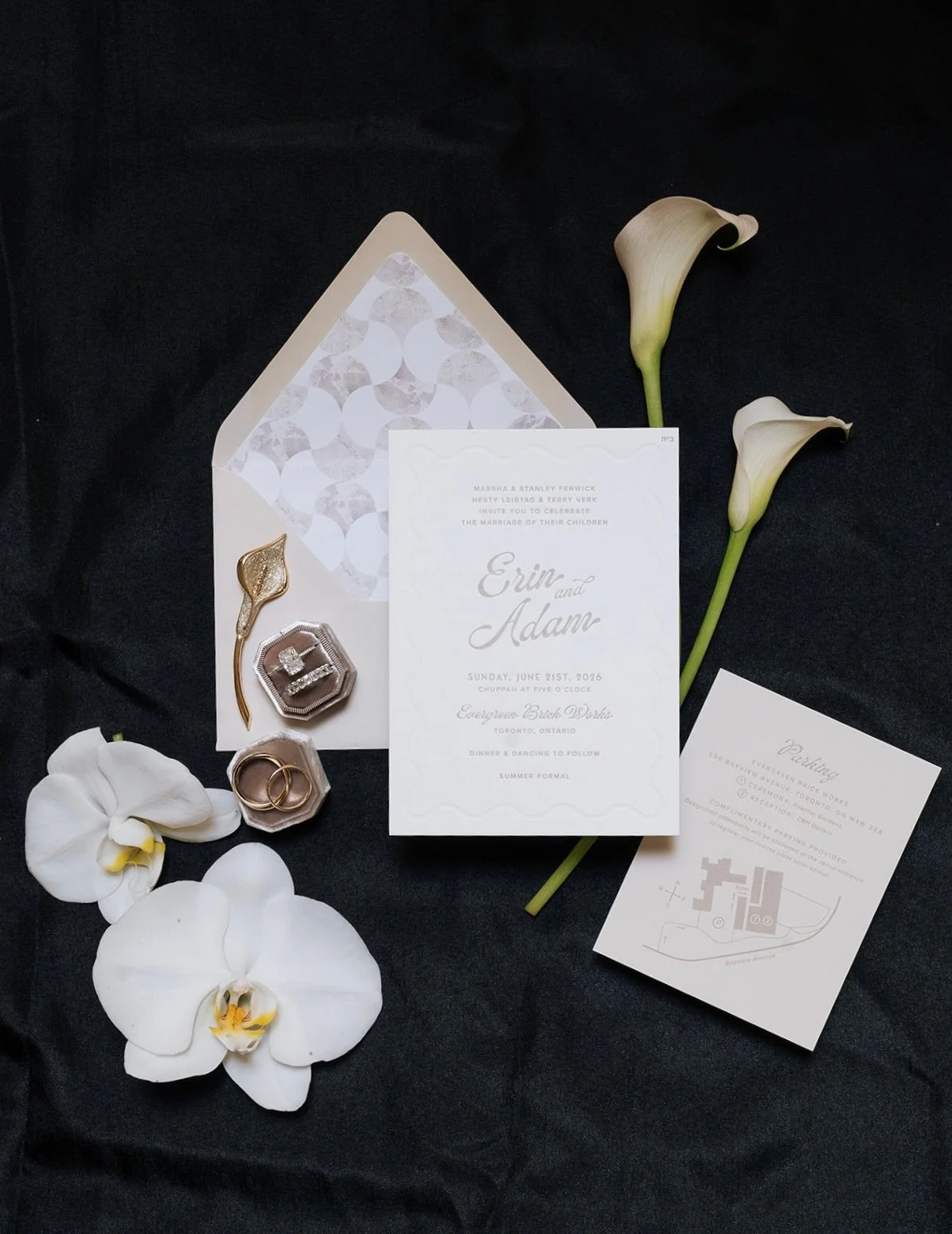 High on Love - congrats E&amp;A! @bsimkova @karenjacobsconsulting @stemz_inc #stationery #paperandposte #letterpressinvitation #torontowedding #customnapkins