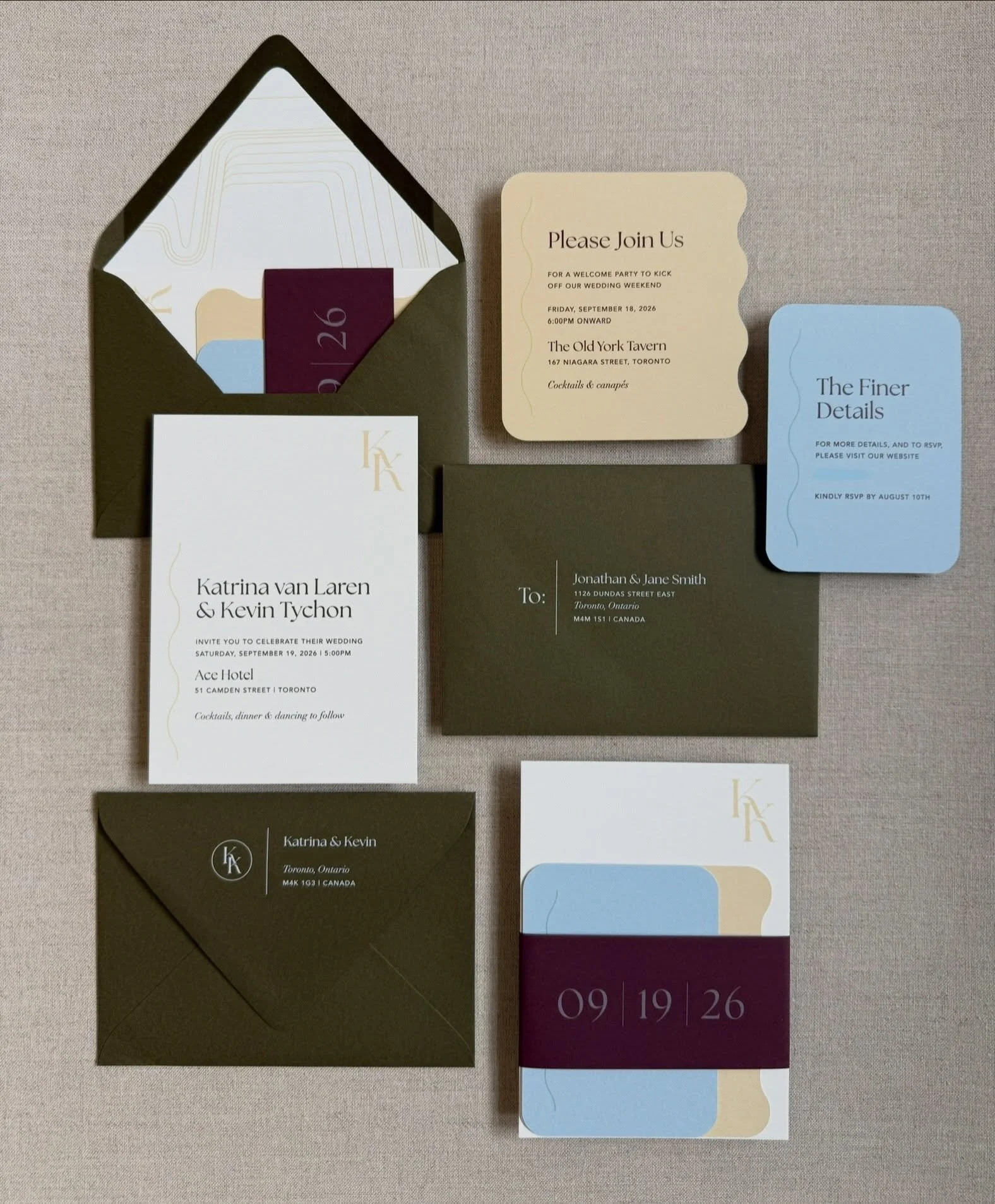 We obviously love letterpress, but with the right colour palette and design, a fully digital set can be just as perfect. Totally in love with how this type-based urban set turned out for an Ace wedding last month, congrats K&amp;K ✨ #stationery #pape