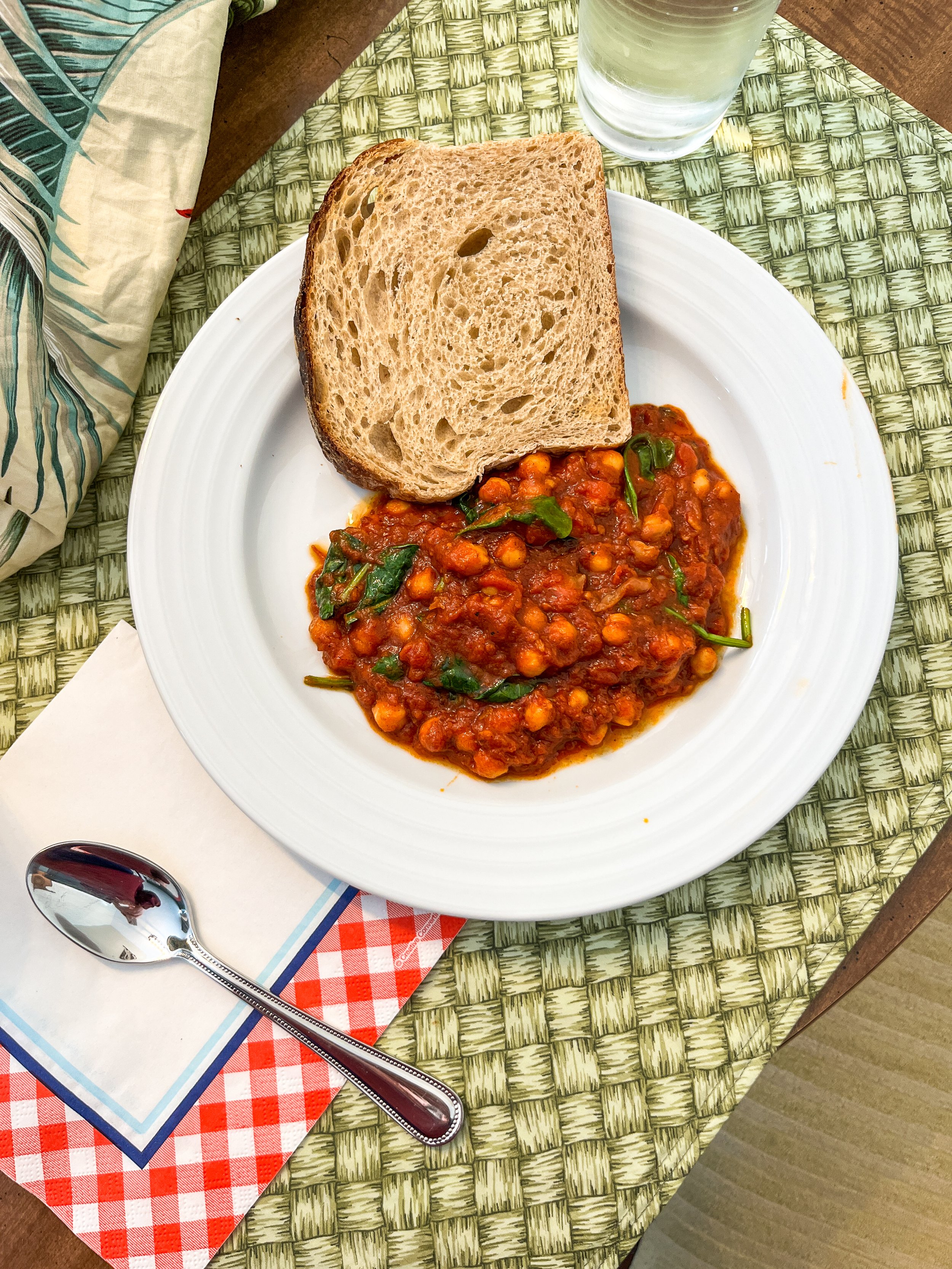 Braised Chickpeas with Spinach