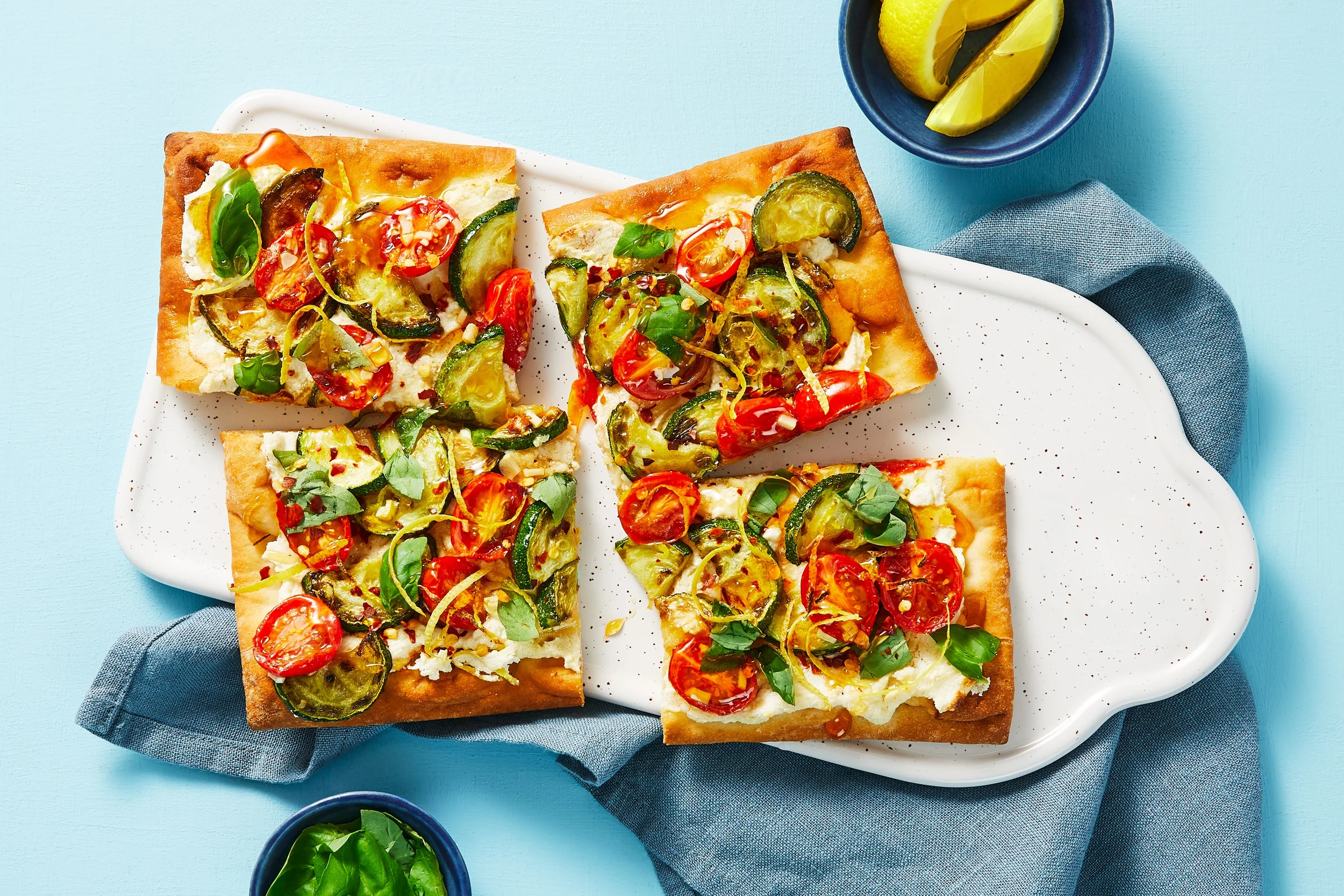 Zucchini &amp; Tomato Flatbreads