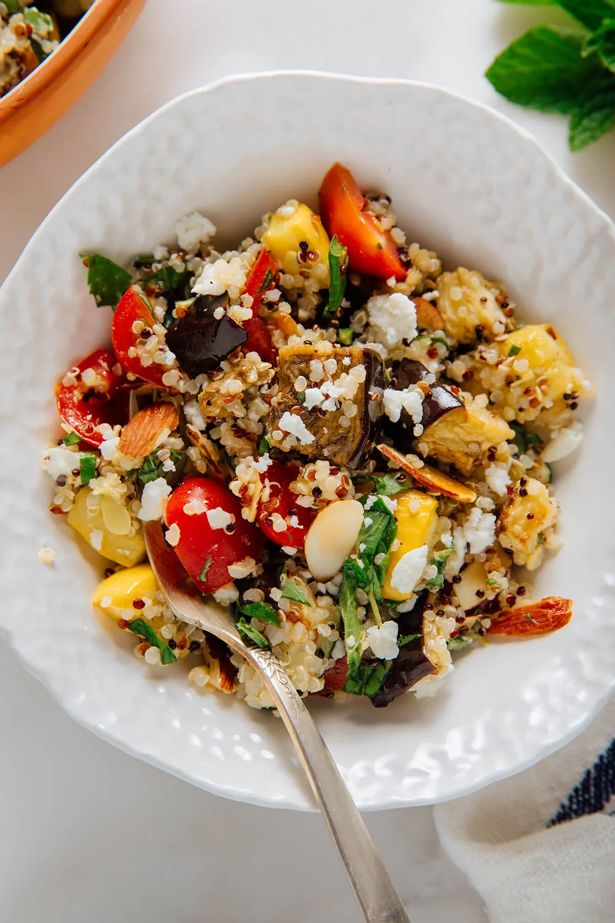 Mediterranean Quinoa Salad with Roasted Summer Vegetables