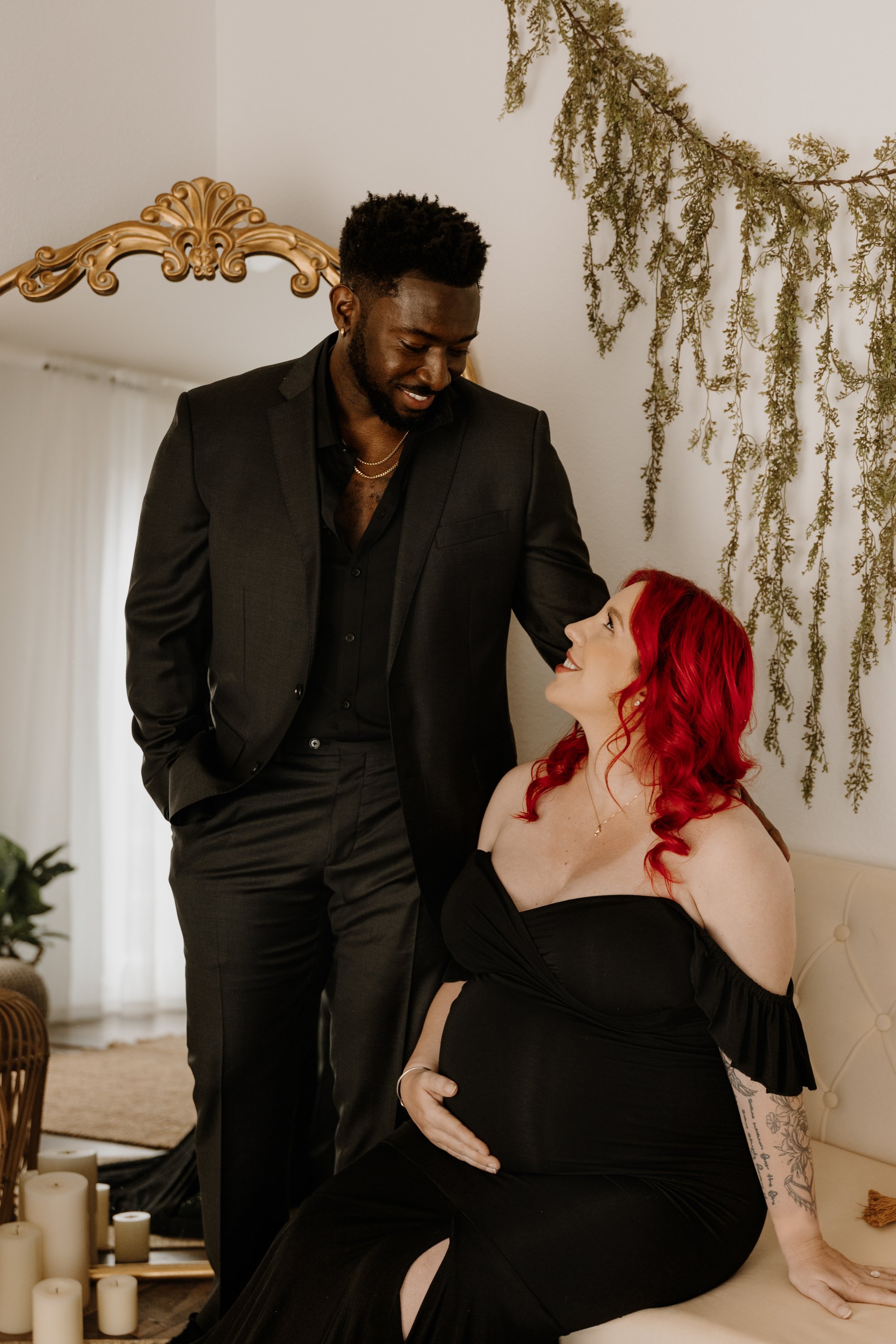 Dunwoody Georgia maternity photographer studio outdoor elegant vintage lifestyle
