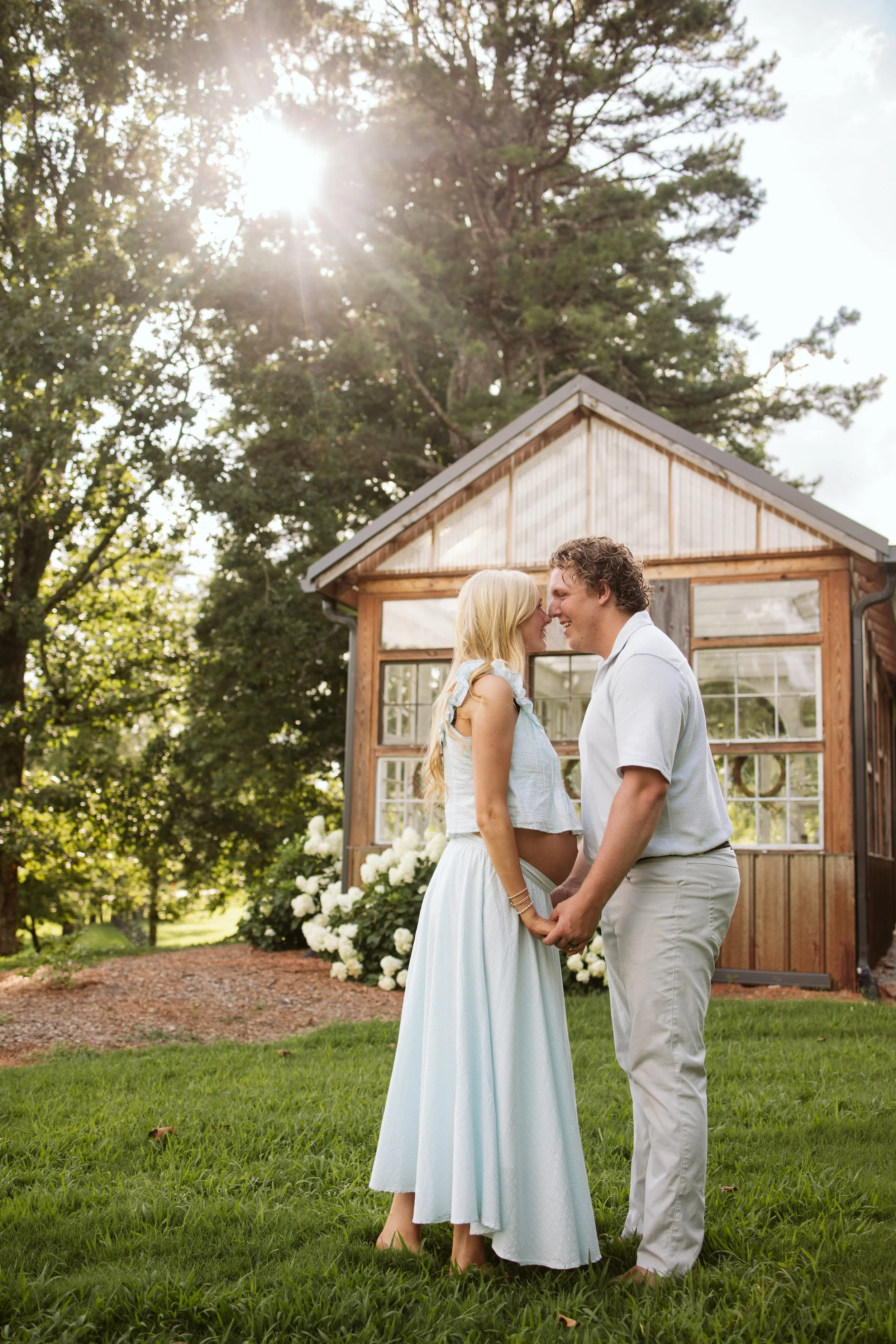 Lifestyle maternity photography in North Georgia near Dahlonega, serving expecting couples from Alpharetta, Milton, Cumming and the Atlanta area.