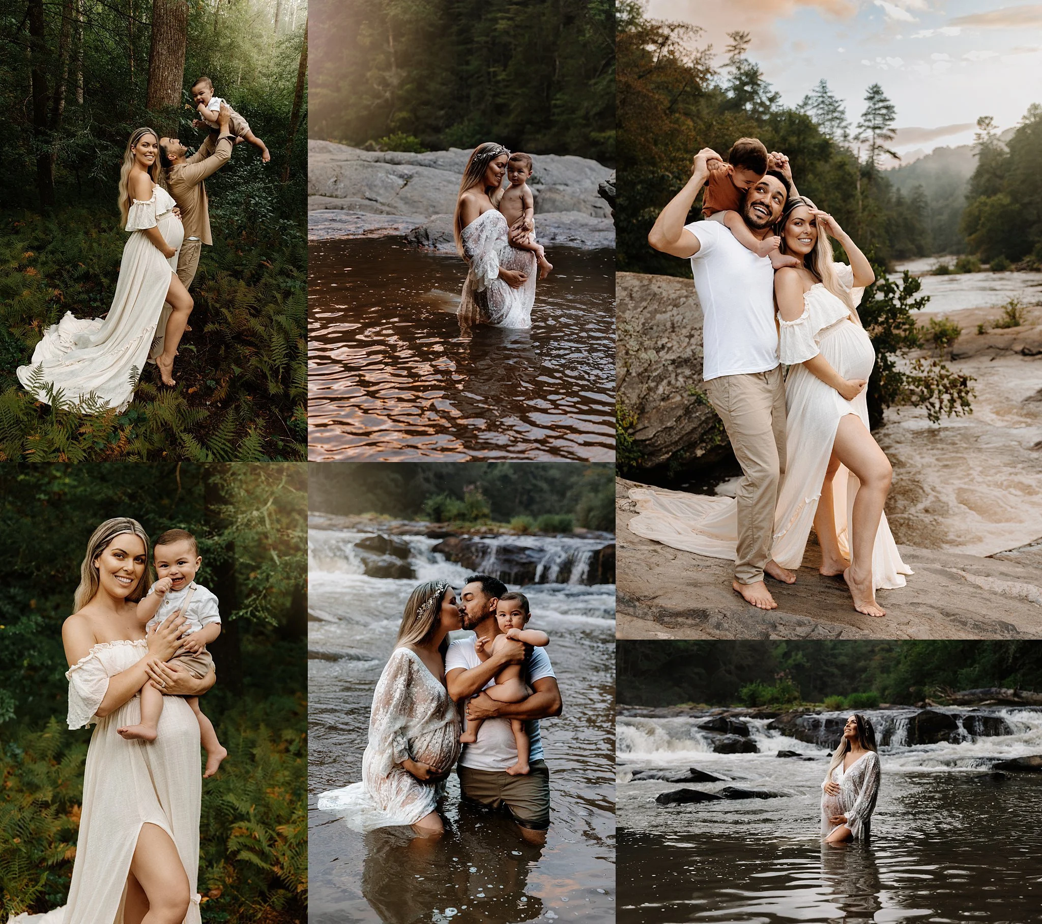 Dawsonville Georgia maternity photographer edge of the world family rustic bohemian river forest session