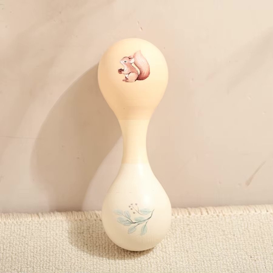 Montessori squirrel rattle