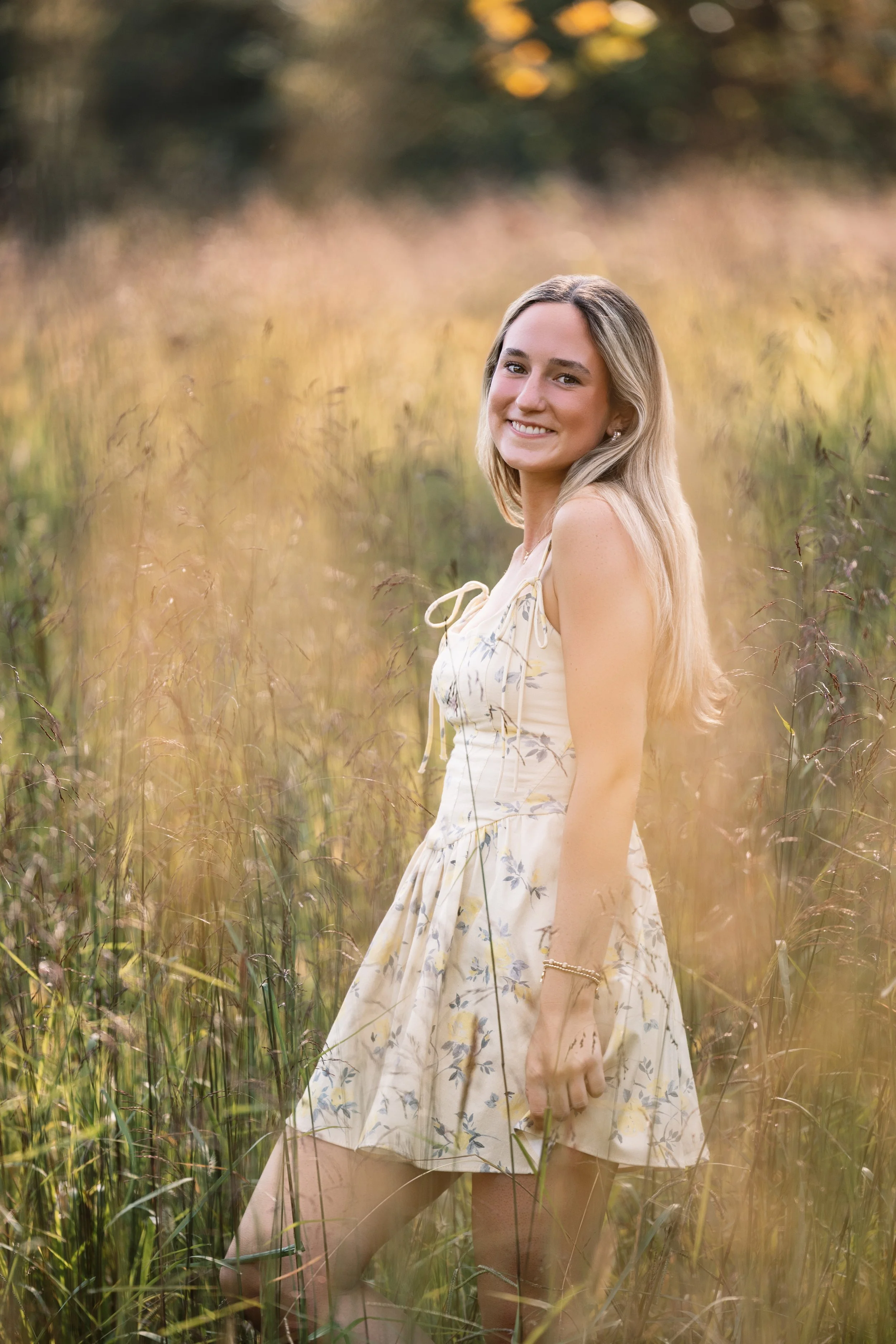Natural senior photography in Dahlonega GA with outdoor wildflower portraits for high school seniors from Cumming, Alpharetta, Milton and North Georgia.