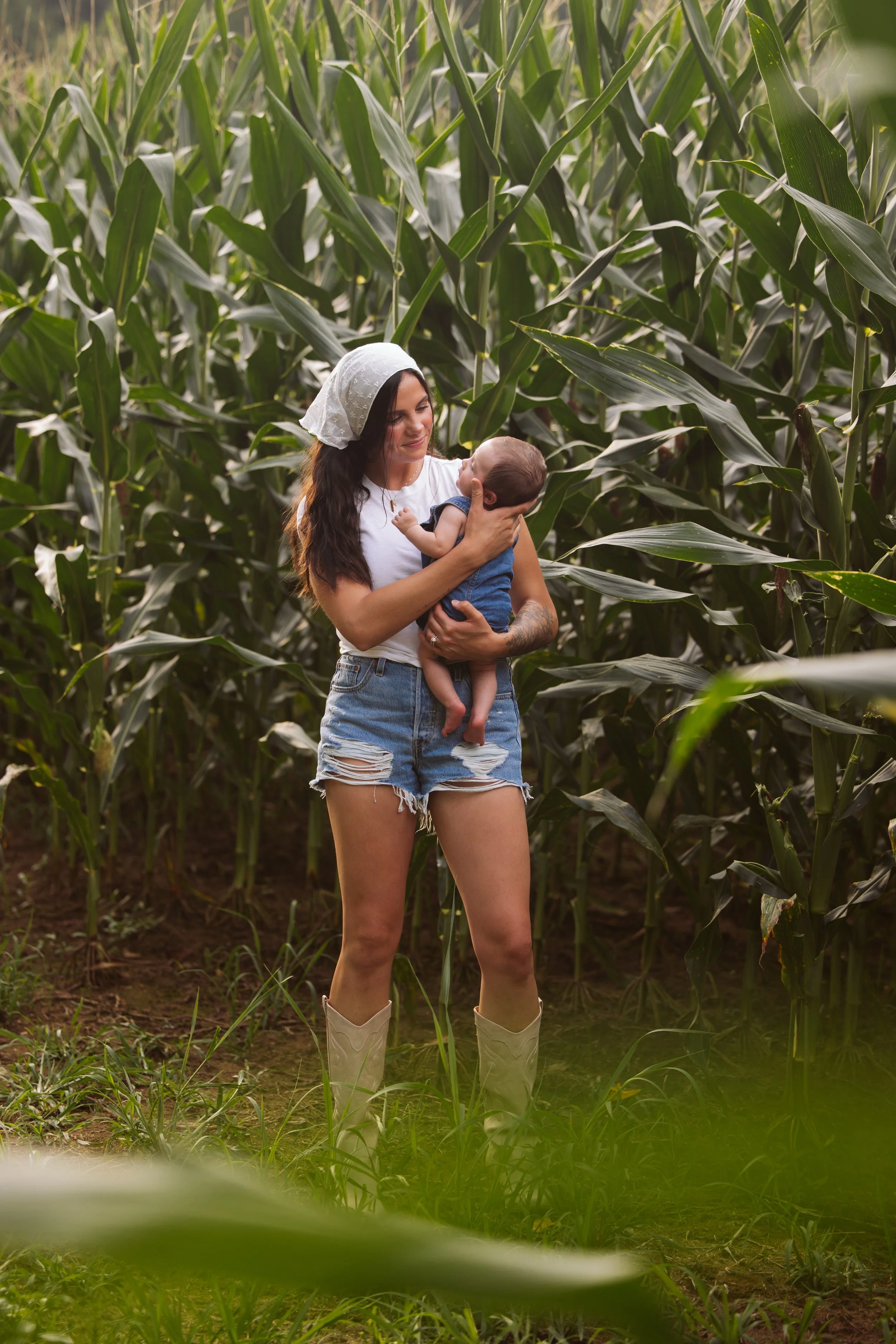 Organic outdoor baby milestone photography in Dahlonega GA, featuring natural motherhood portraits for families from Cumming, Alpharetta, Milton and North Georgia.
